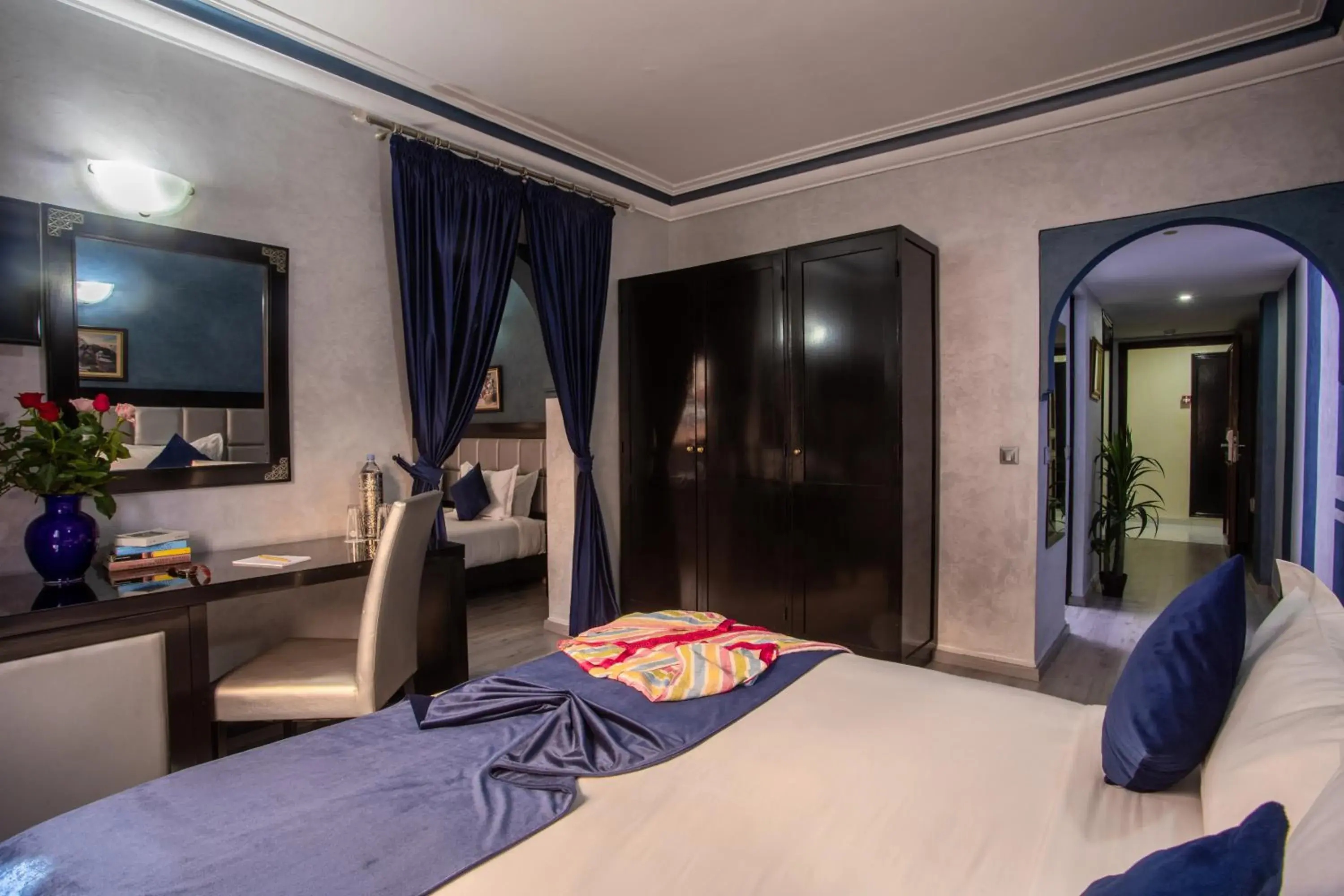 Bed in Hotel Meriem Marrakech