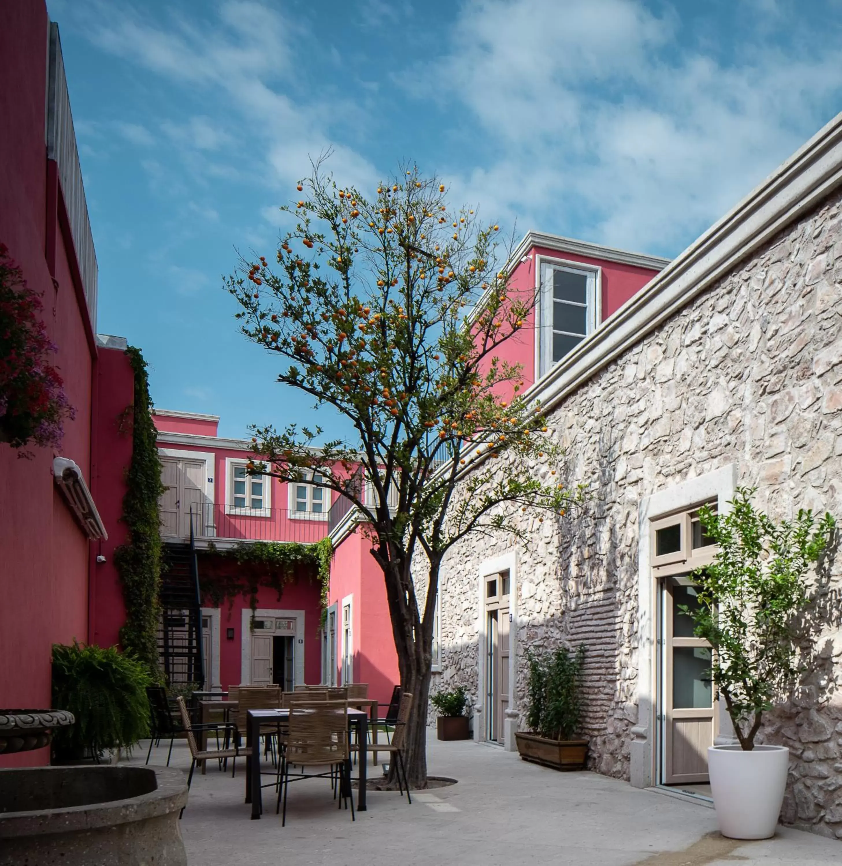 Patio, Property Building in Hotel Casa Once