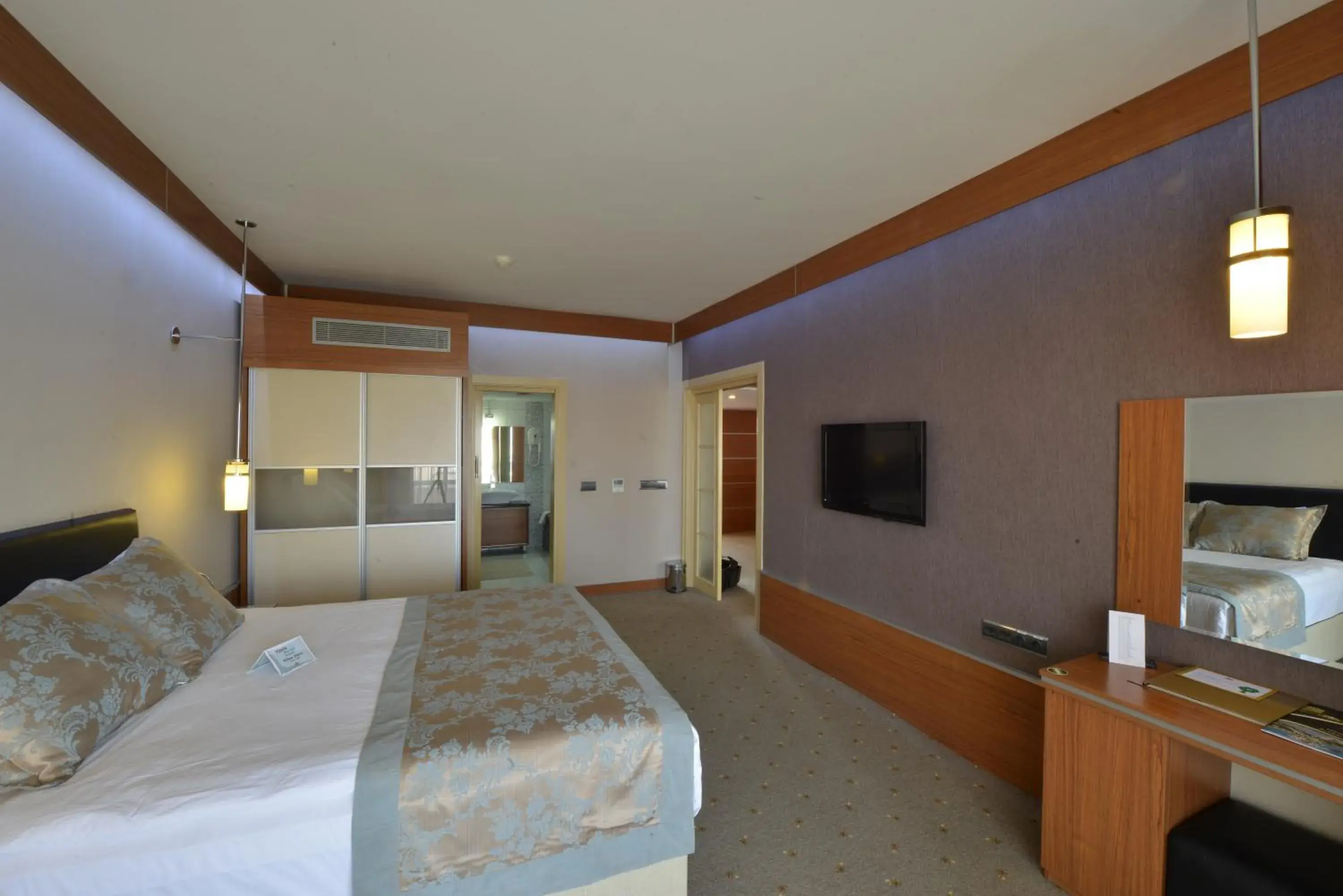 Bed, TV/Entertainment Center in Anadolu Hotels Esenboga Thermal