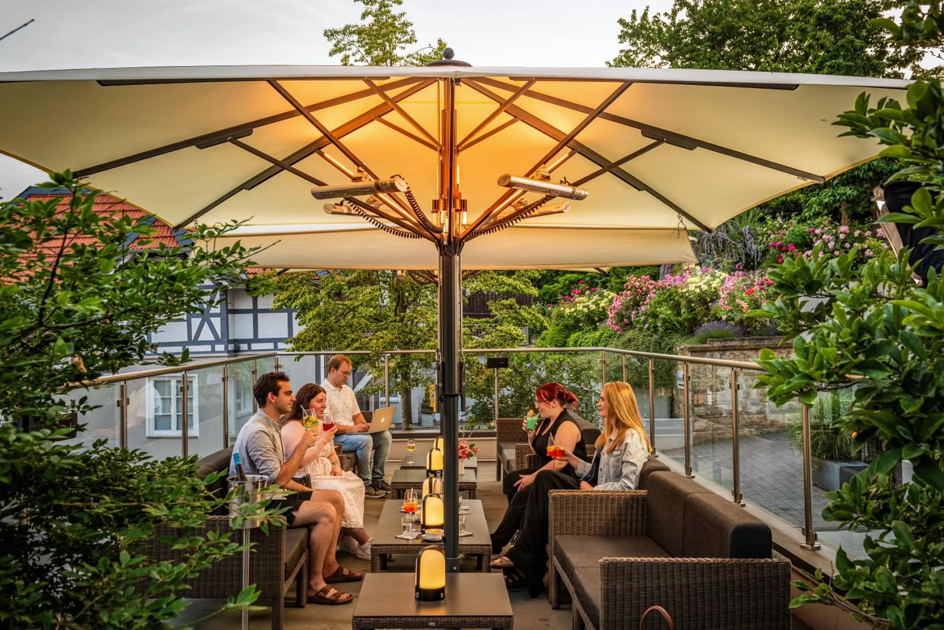 Patio in AKZENT Hotel Villa Saxer