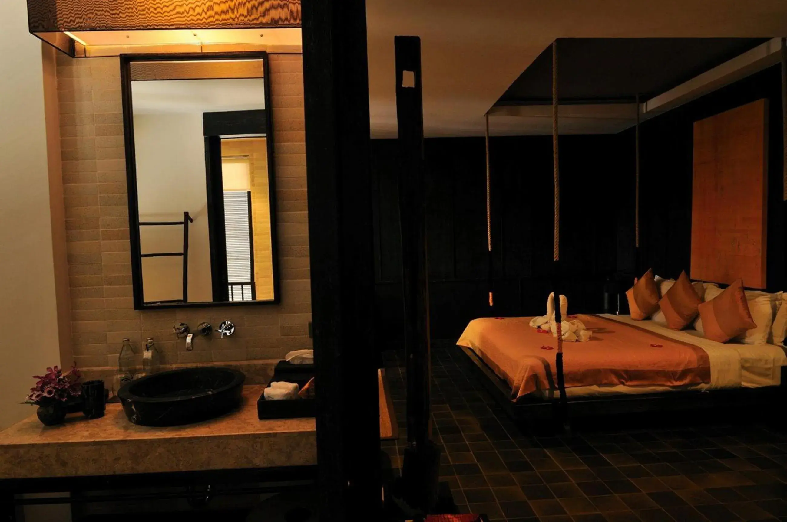 Bed, Bathroom in Aruntara Riverside Boutique Hotel