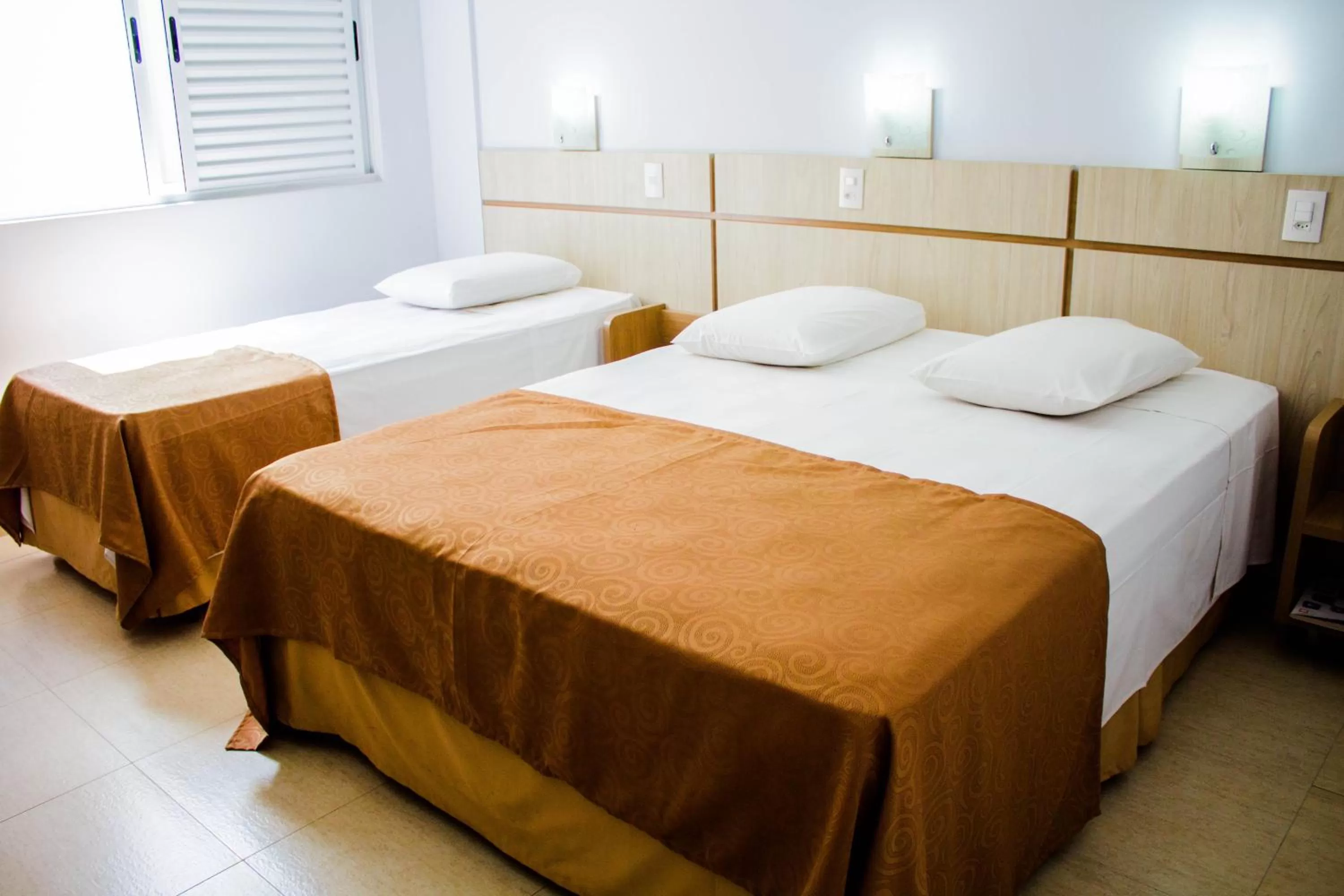 Bed in Hotel Baviera Iguassu