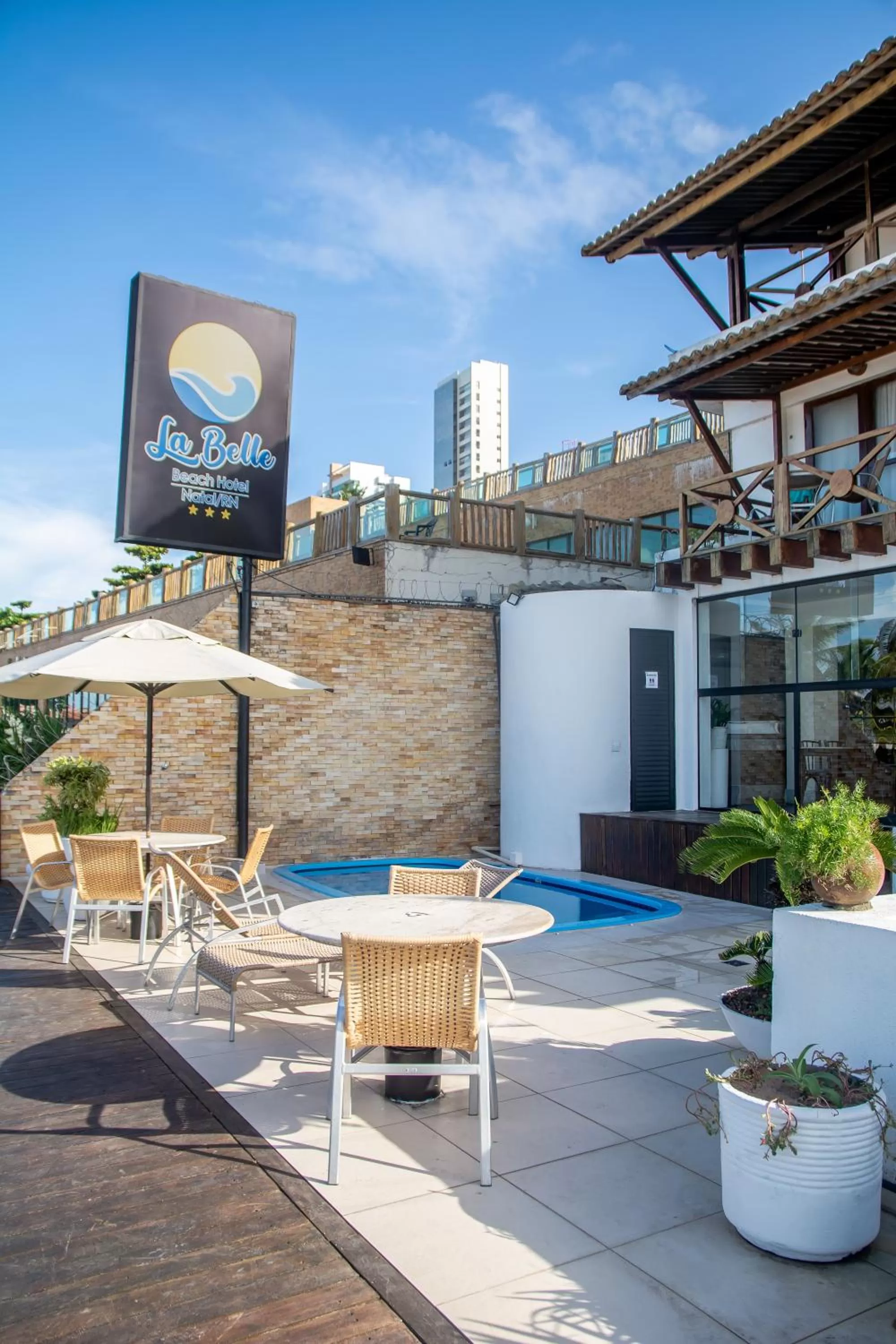 Patio in La Belle Beach Hotel