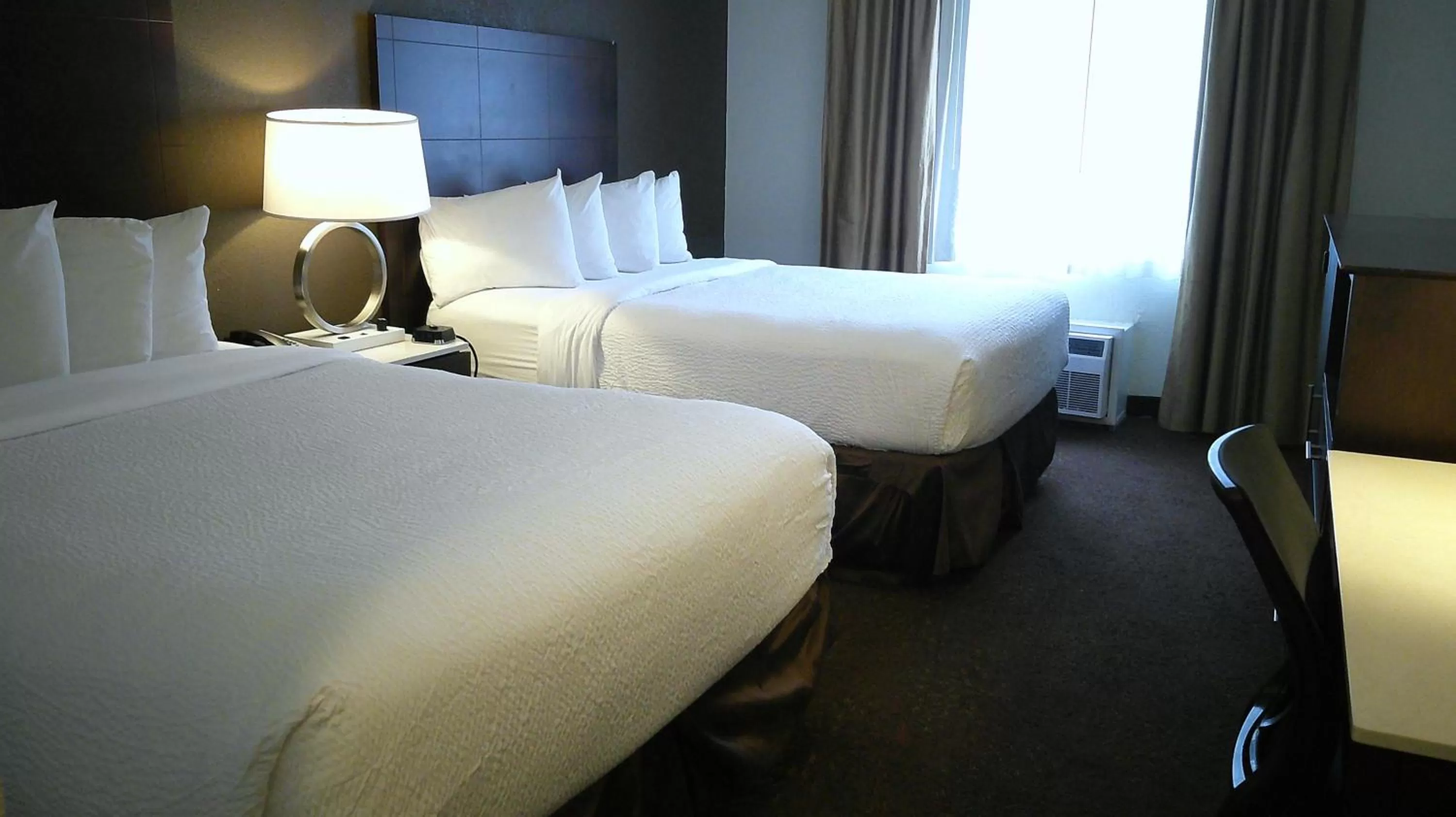 Bed in Wyndham Garden Detroit Metro Airport