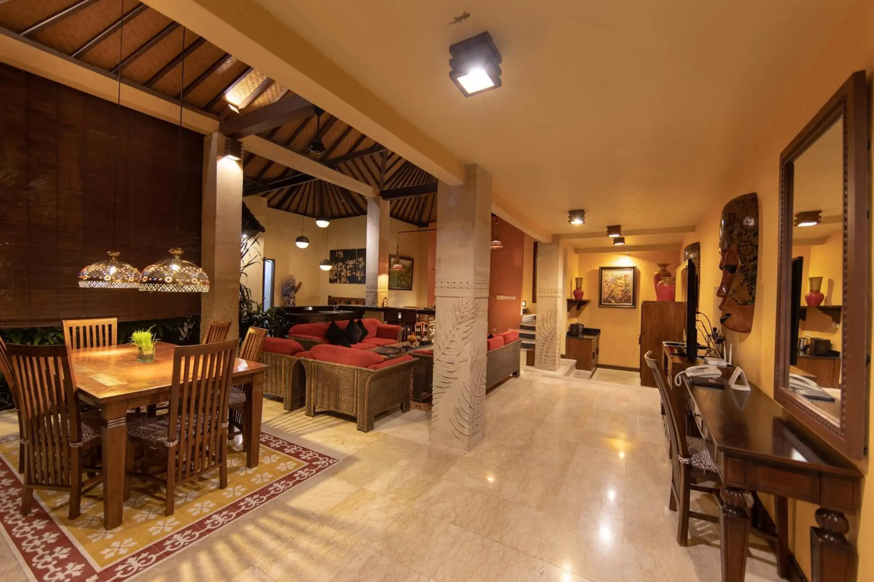 Living room, Restaurant/Places to Eat in Bidadari Private Villas & Retreat