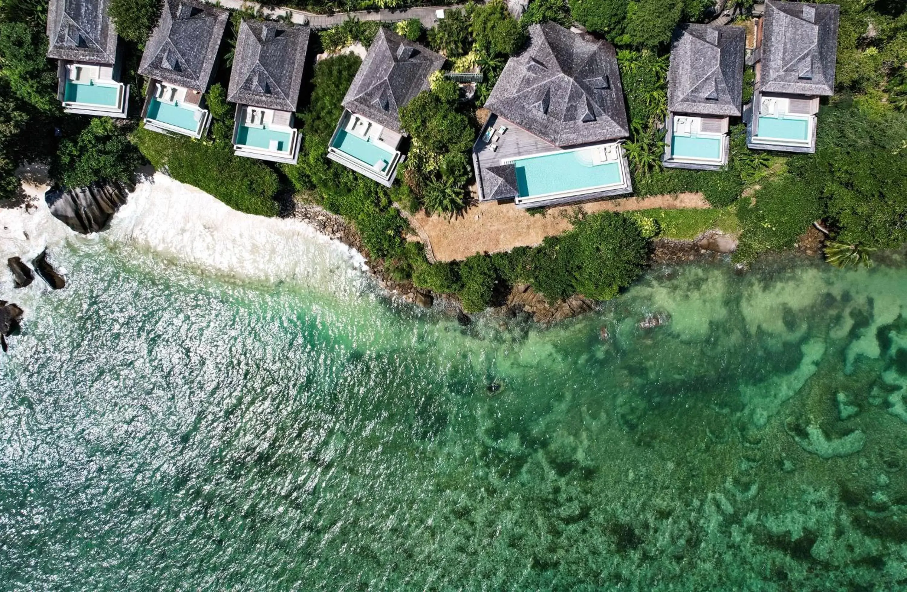 Bird's eye view in Hilton Seychelles Northolme Resort & Spa Bird's eye view in Hilton Seychelles Northolme Resort & Spa