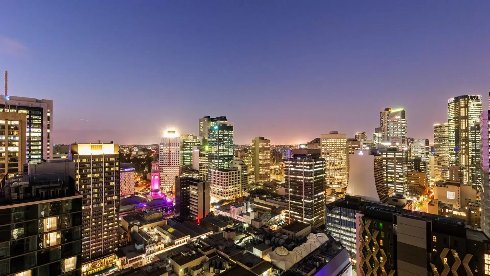 City view in Oaks Brisbane Casino Tower Suites