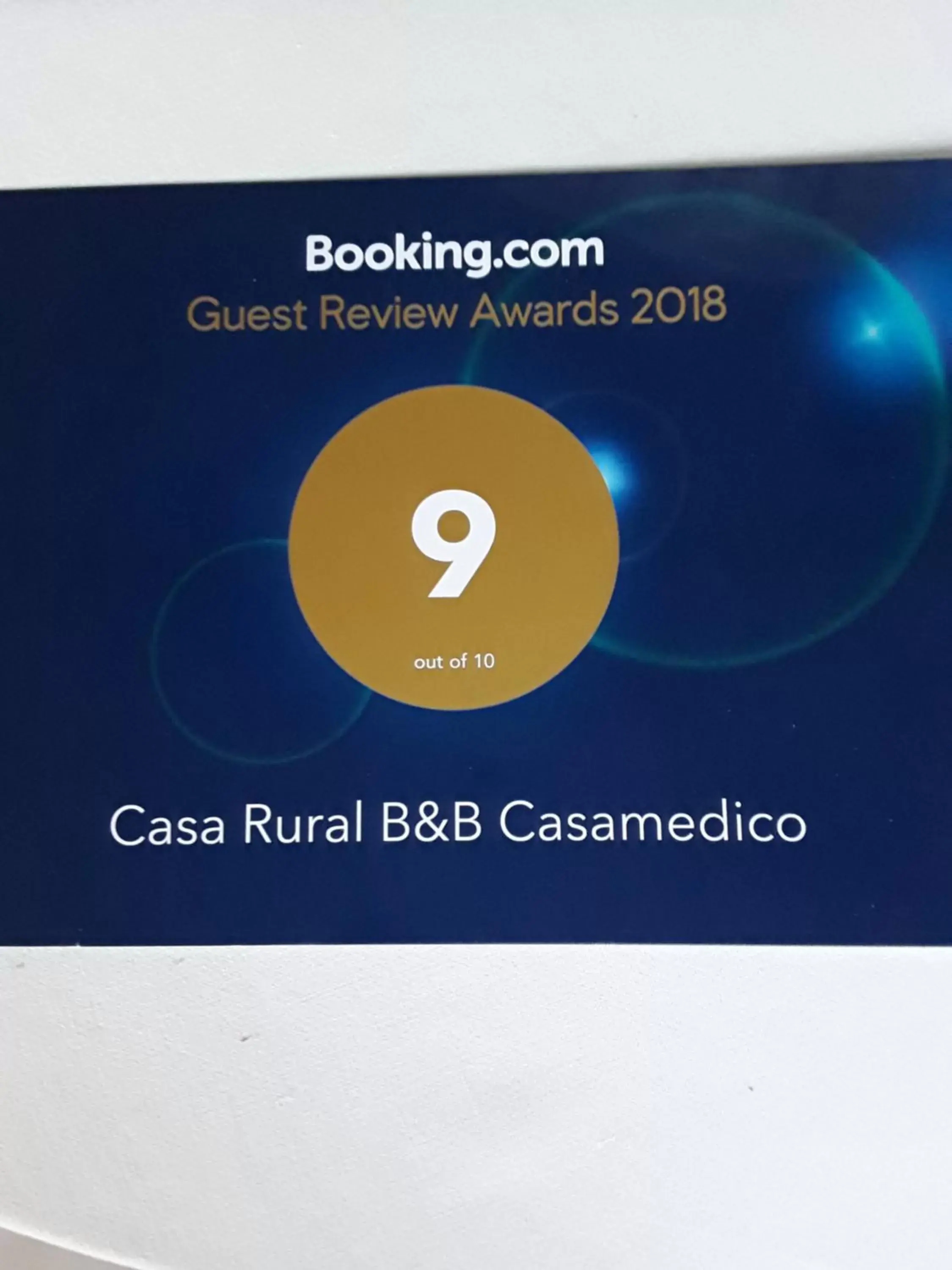 Certificate/Award in Casa Rural B&B Casamedico