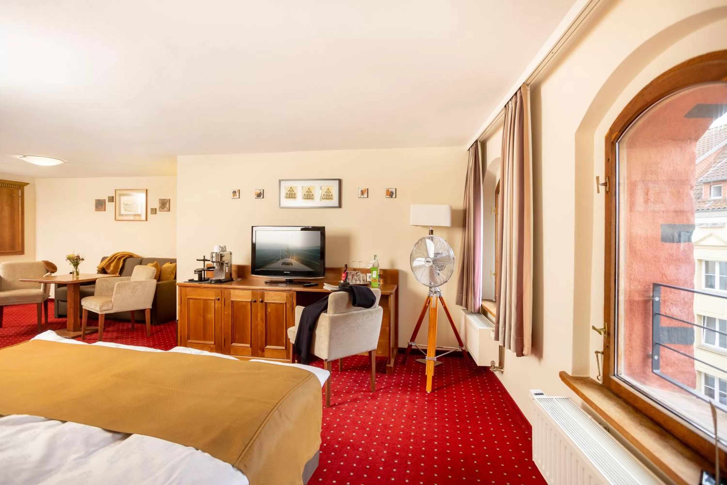 Bed in Romantik Hotel Scheelehof Stralsund