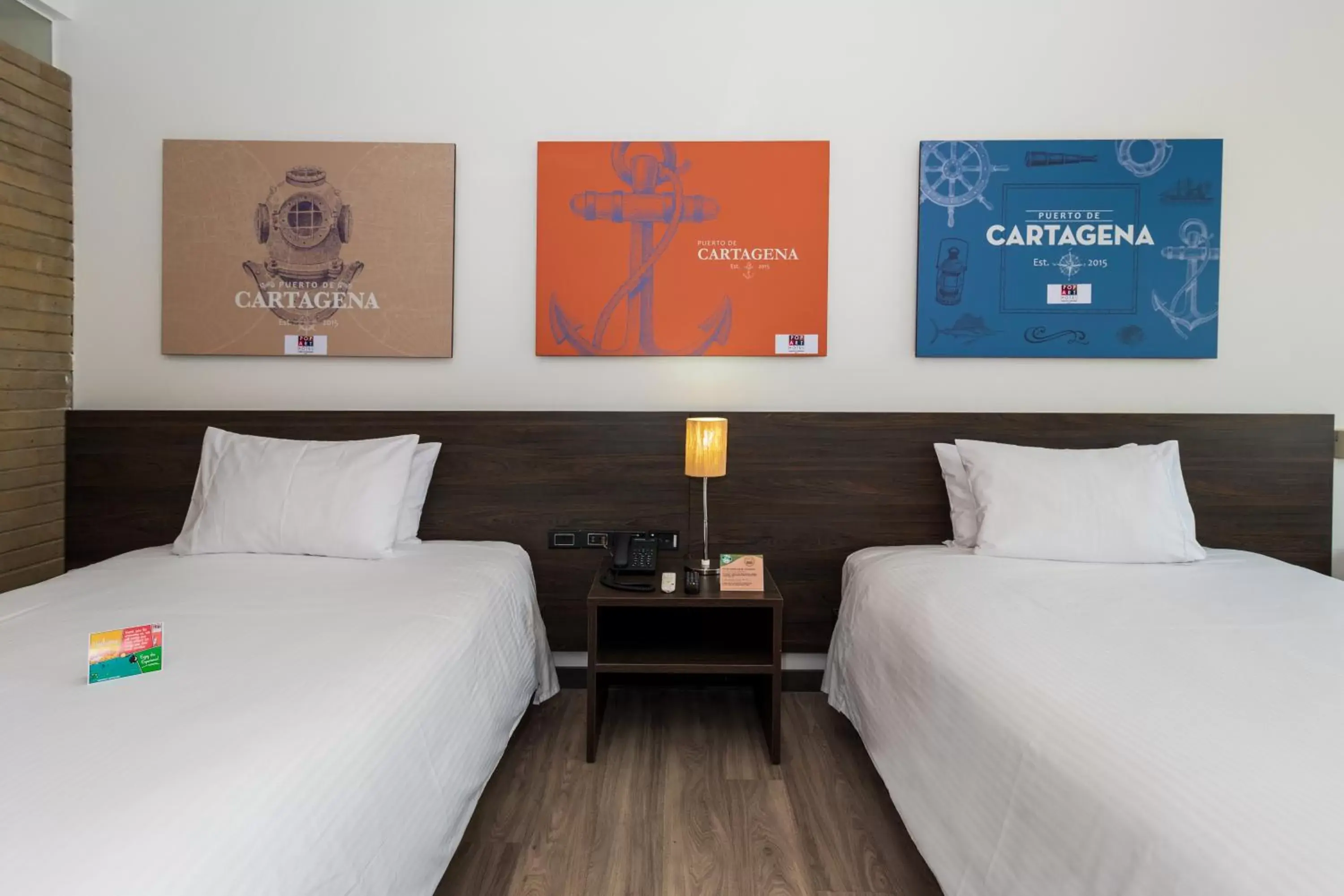 Bed in Pop Art Hotel CLC Mamonal Cartagena