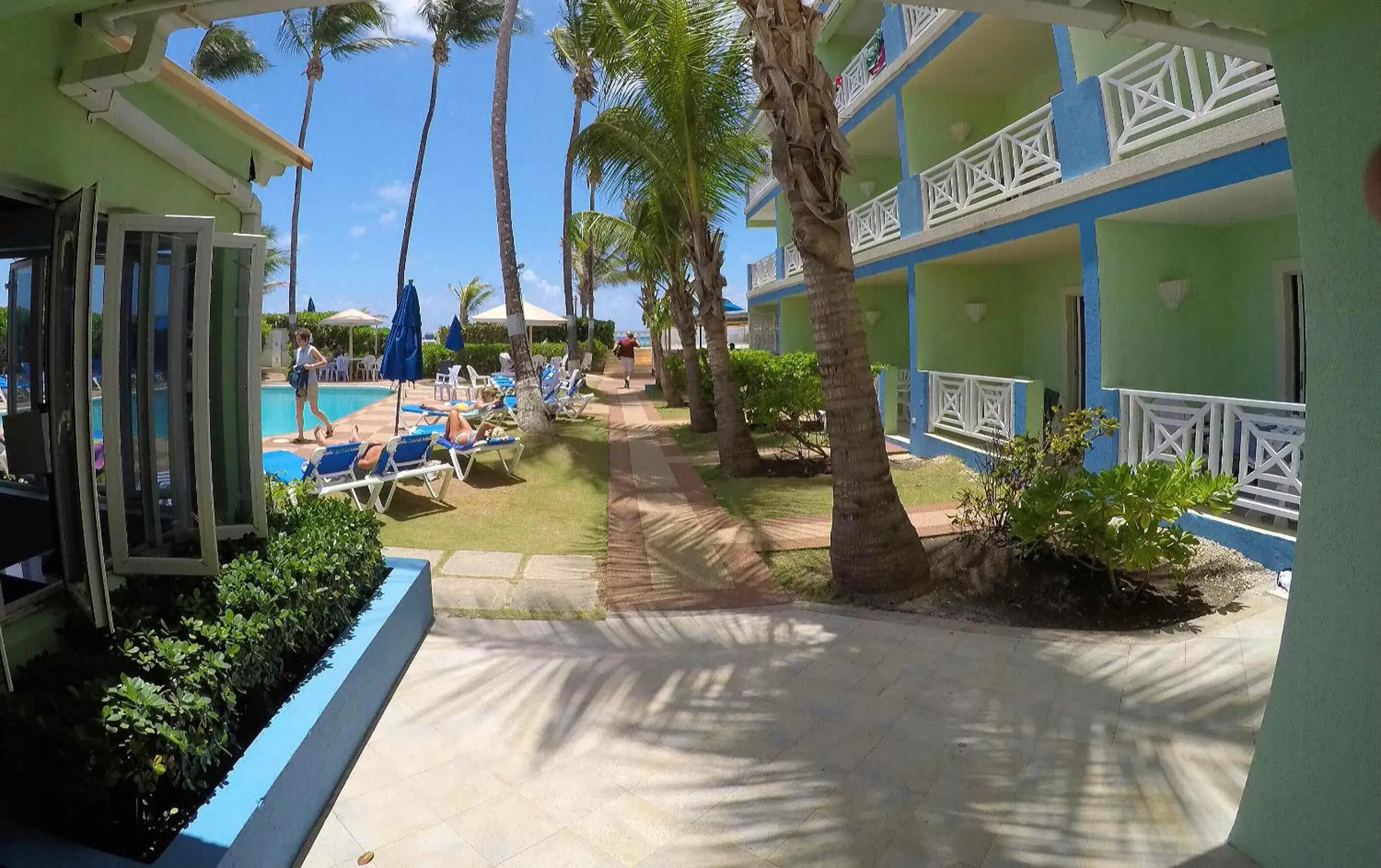 Pool view in Dover Beach Hotel