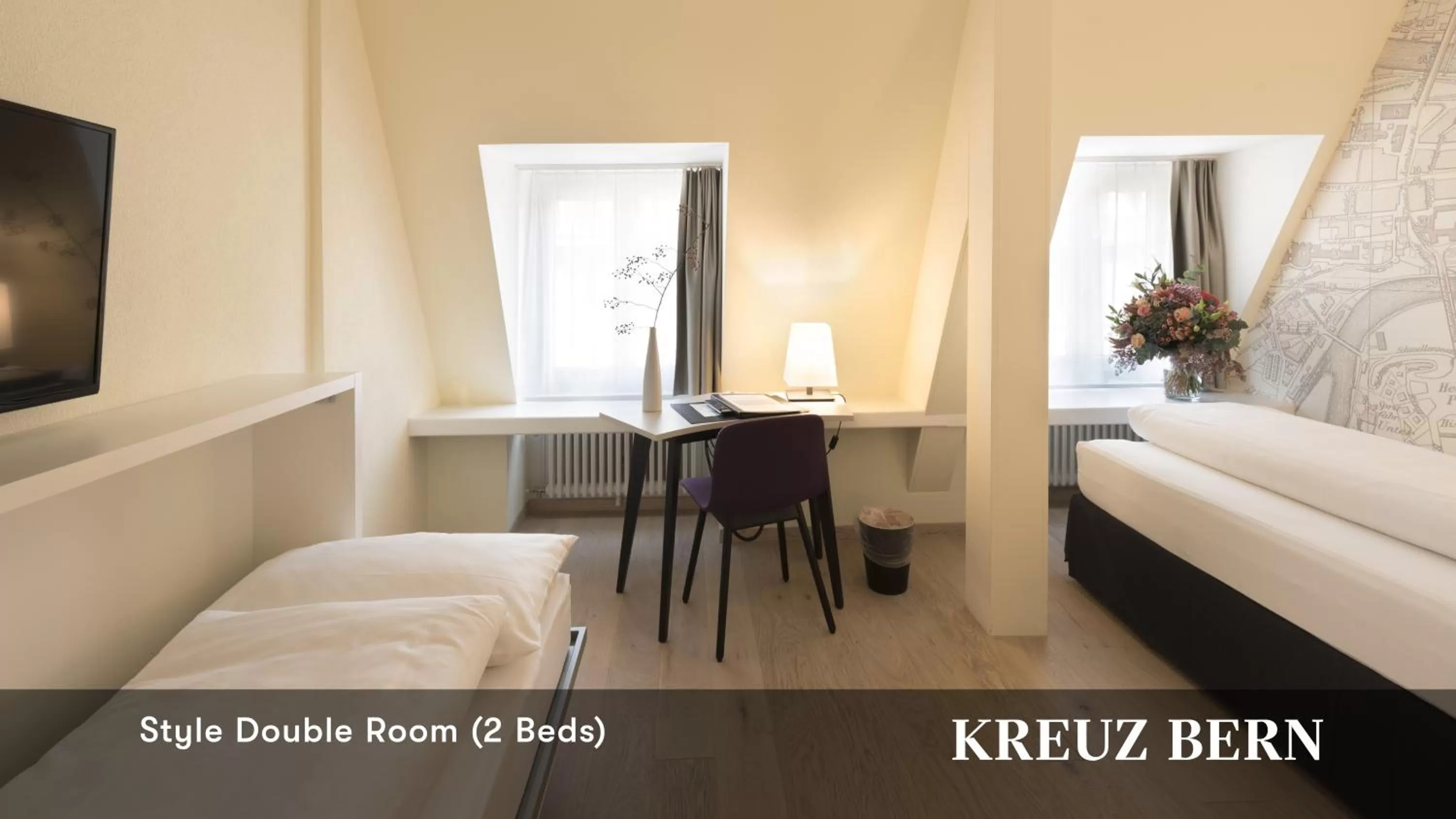 Photo of the whole room, Bed in Kreuz Bern Modern City Hotel