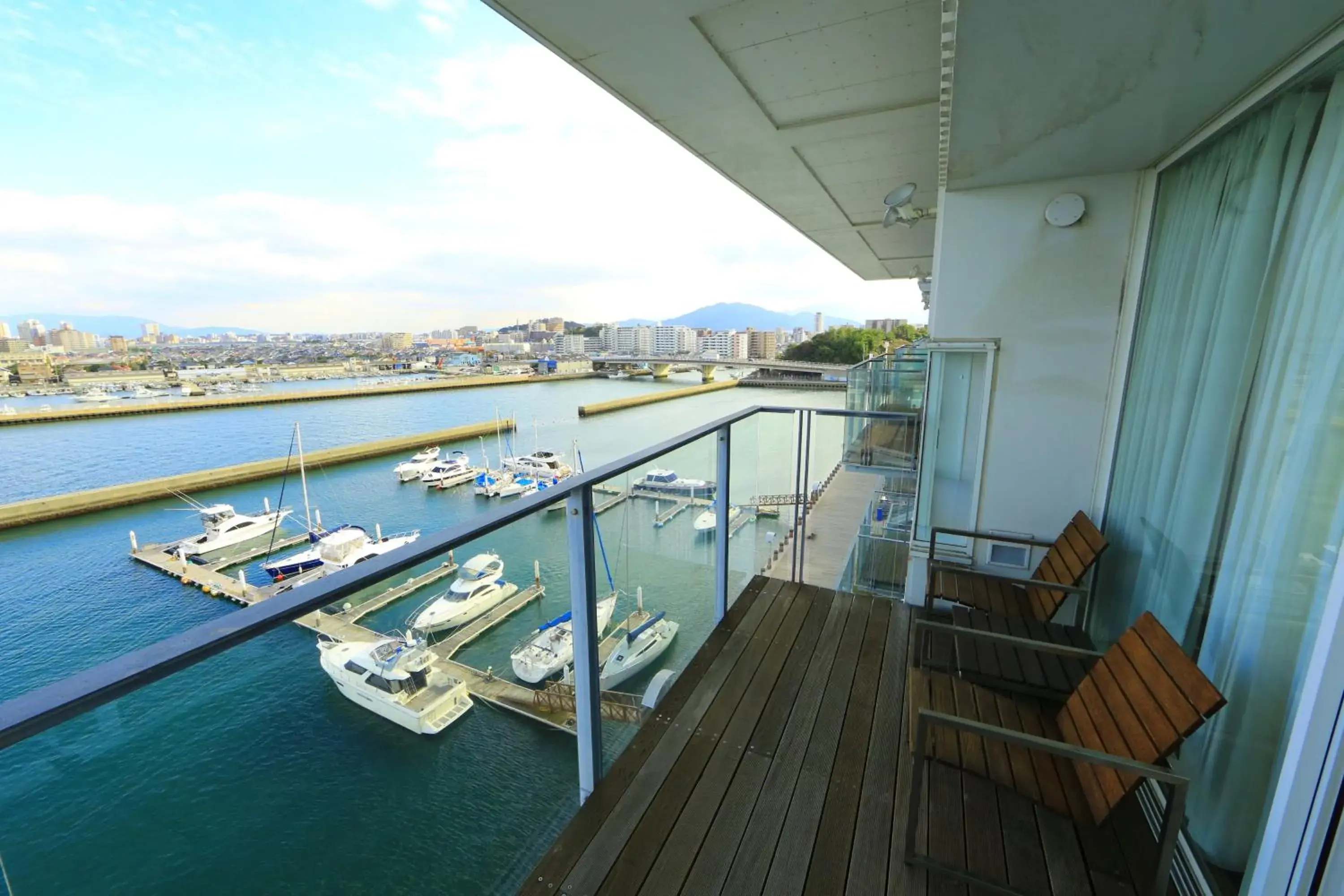 View (from property/room), Balcony/Terrace in Hotel Marinoa Resort Fukuoka