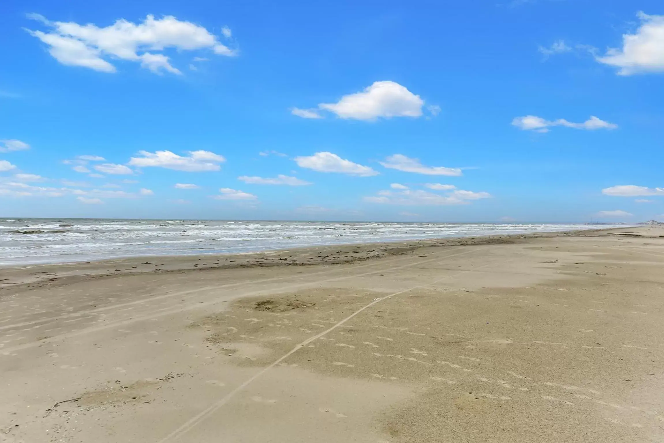 Beach in The Dawn on Galveston Beach