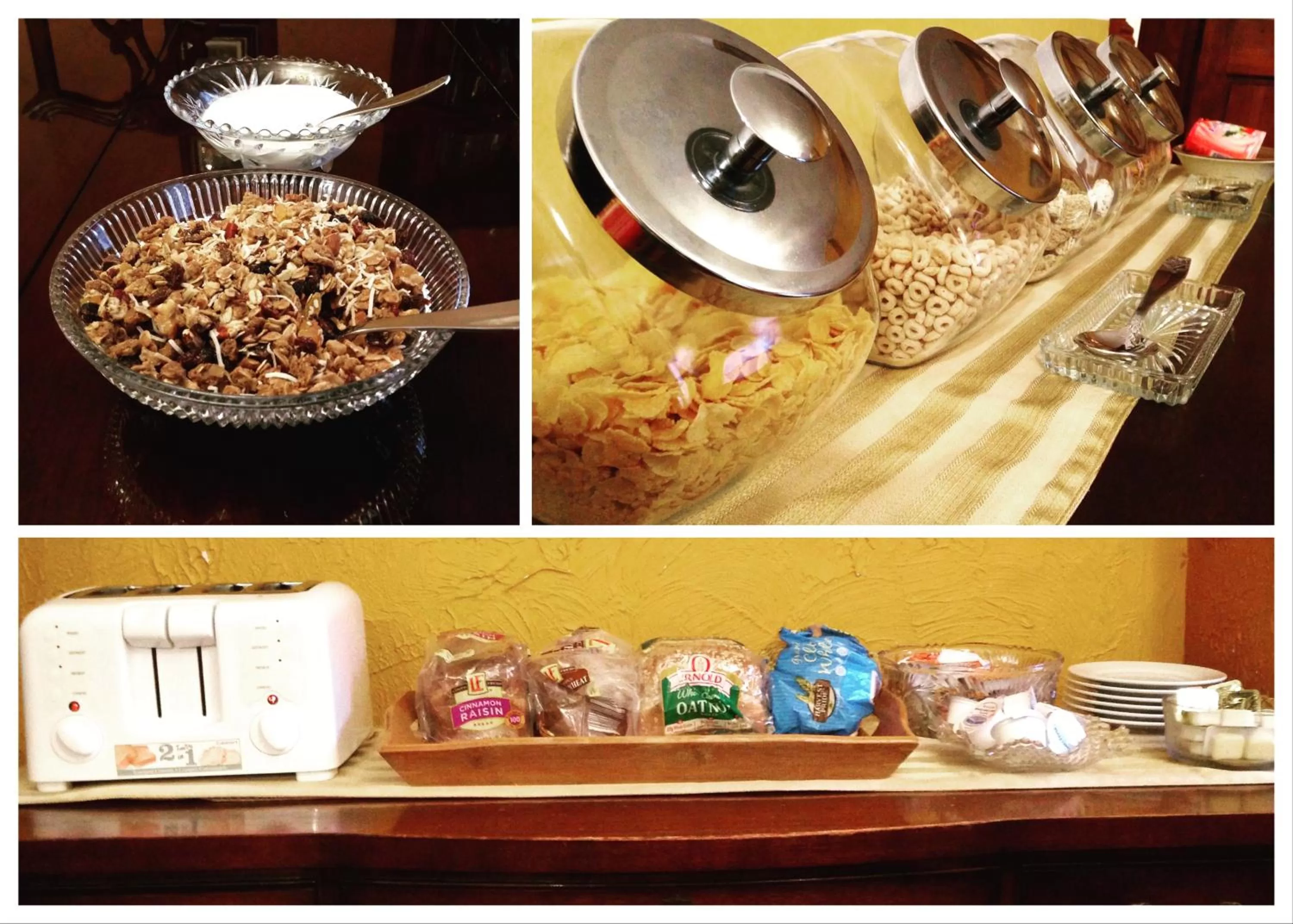 Food and drinks in American Guest House, a Washington DC Bed and Breakfast