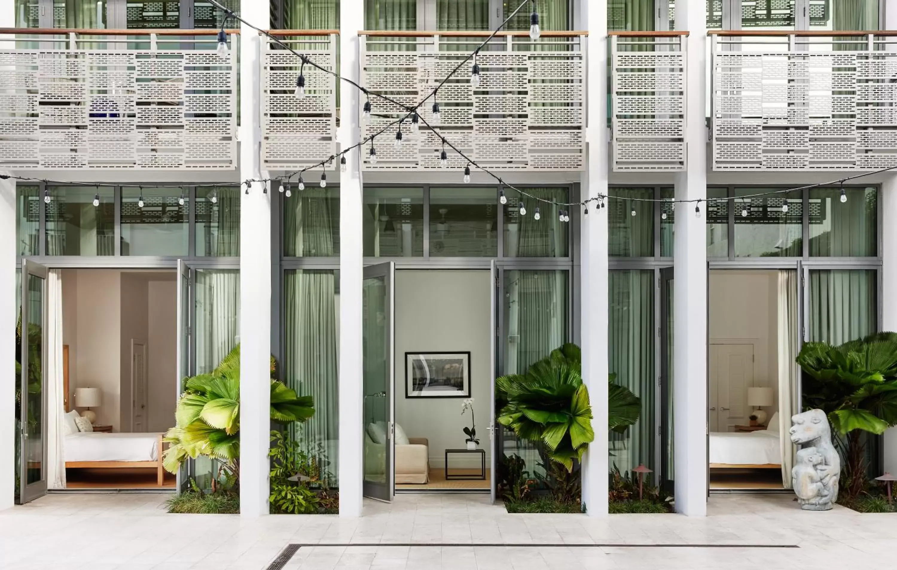 Inner courtyard view in The Betsy Hotel, South Beach Inner courtyard view in The Betsy Hotel, South Beach