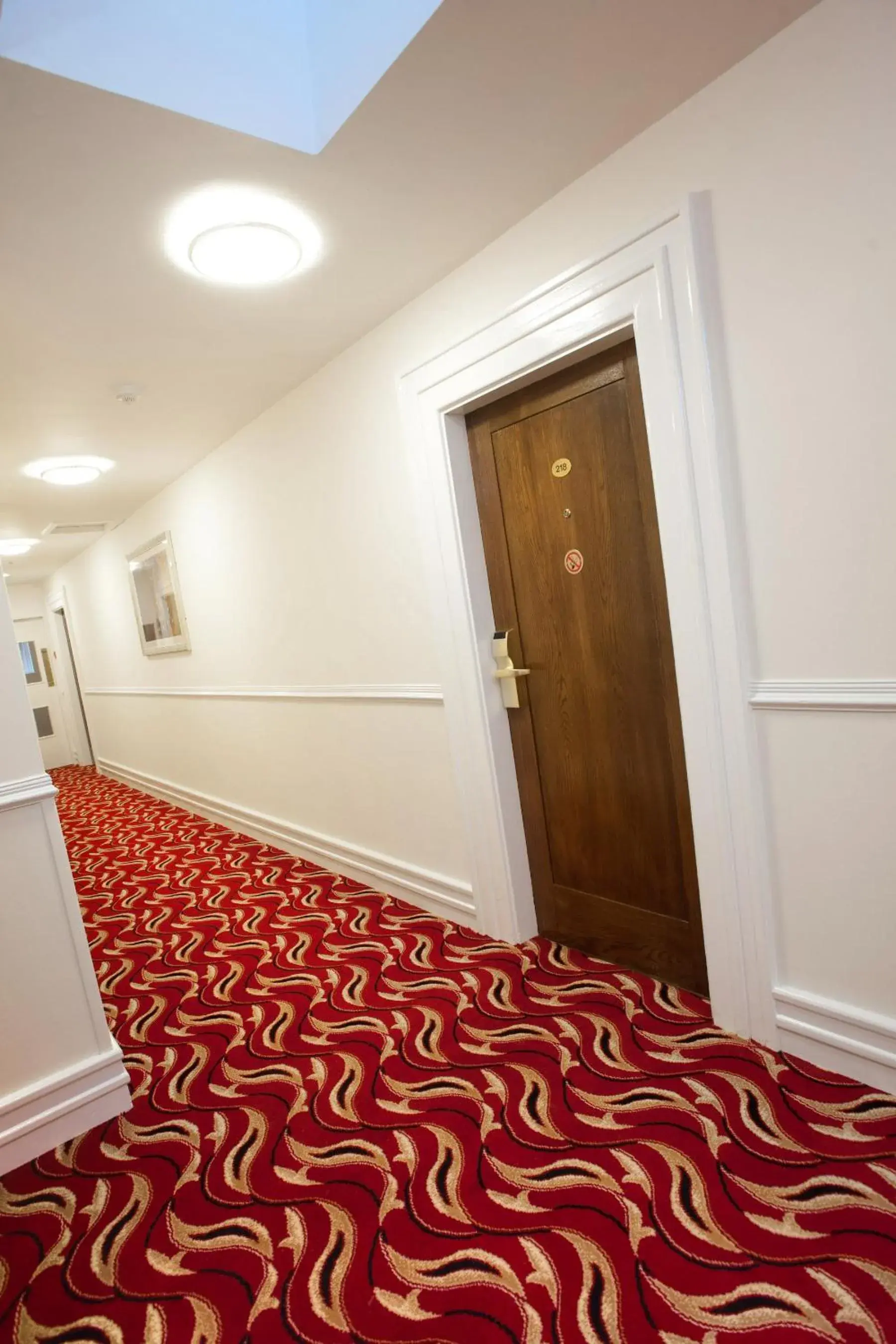 Decorative detail, Bed in Adair Arms Hotel