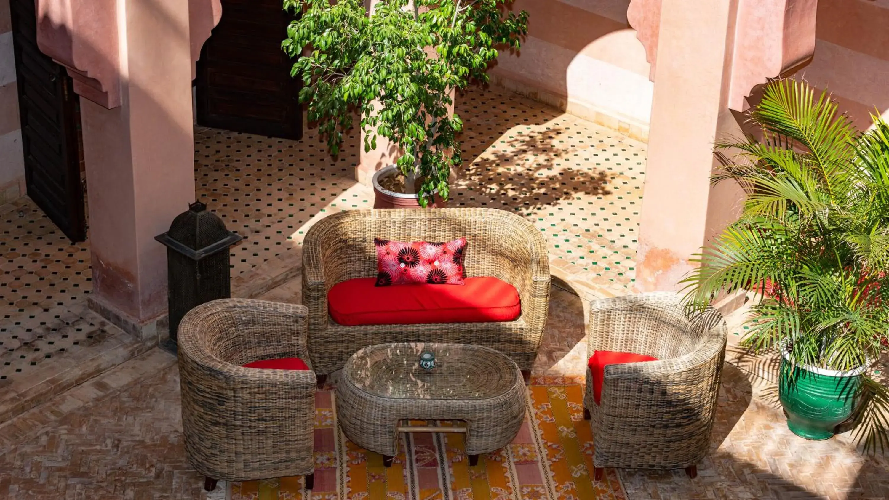 Inner courtyard view in L'OLIVERAIE DE L'ATLAS