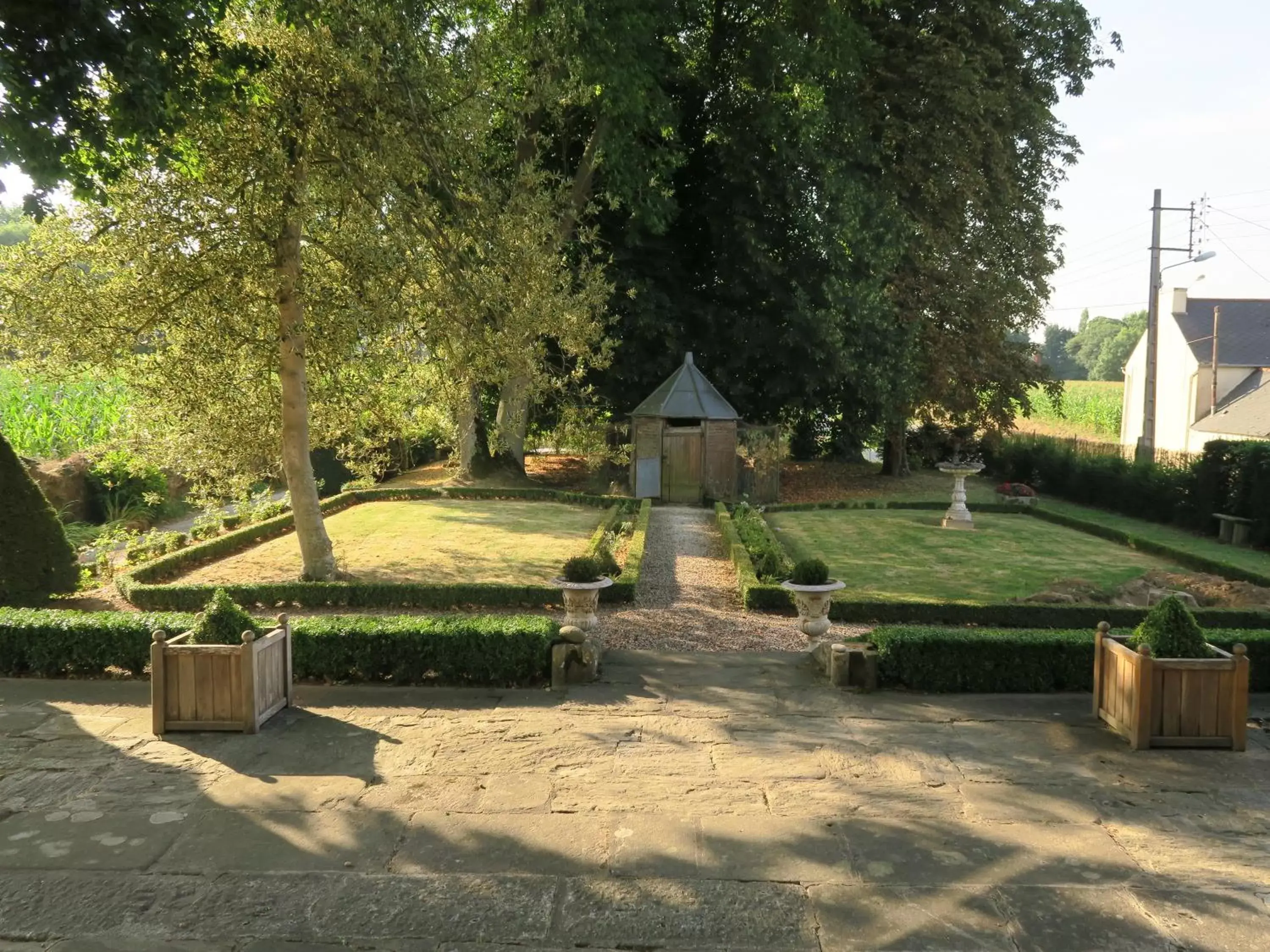 Garden view in Le Manoir de la Bigotière