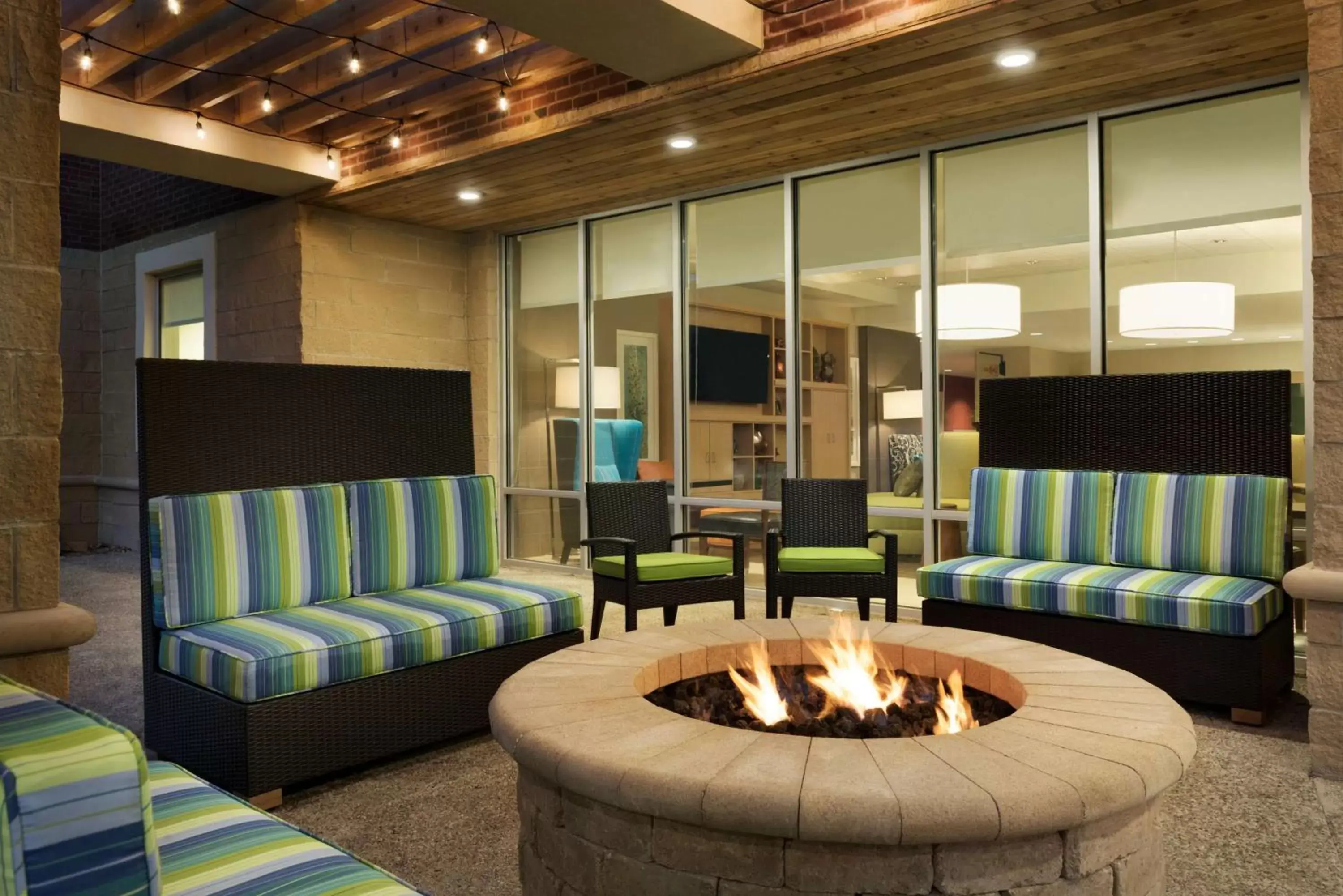 Patio, Lobby/Reception in Home2 Suites By Hilton Middleburg Heights Cleveland