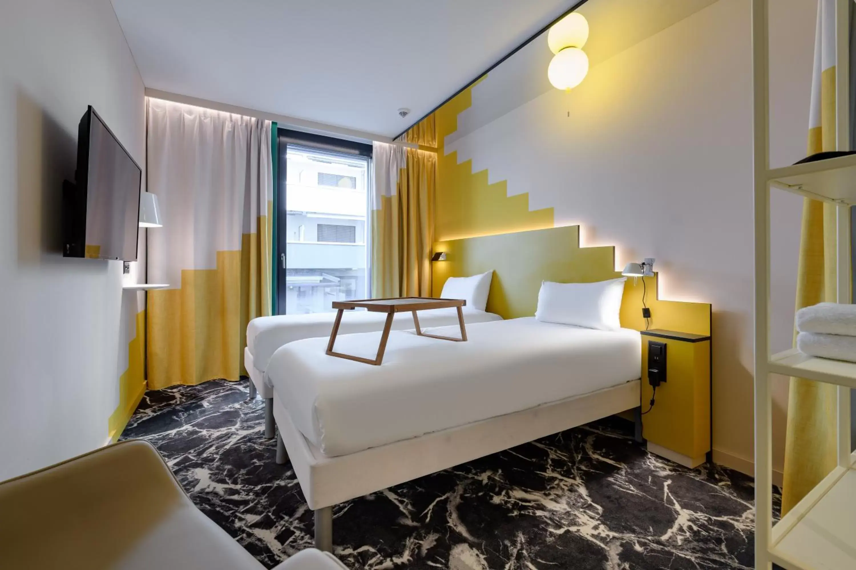 Bedroom, Bed in ibis Styles Zurich City Center