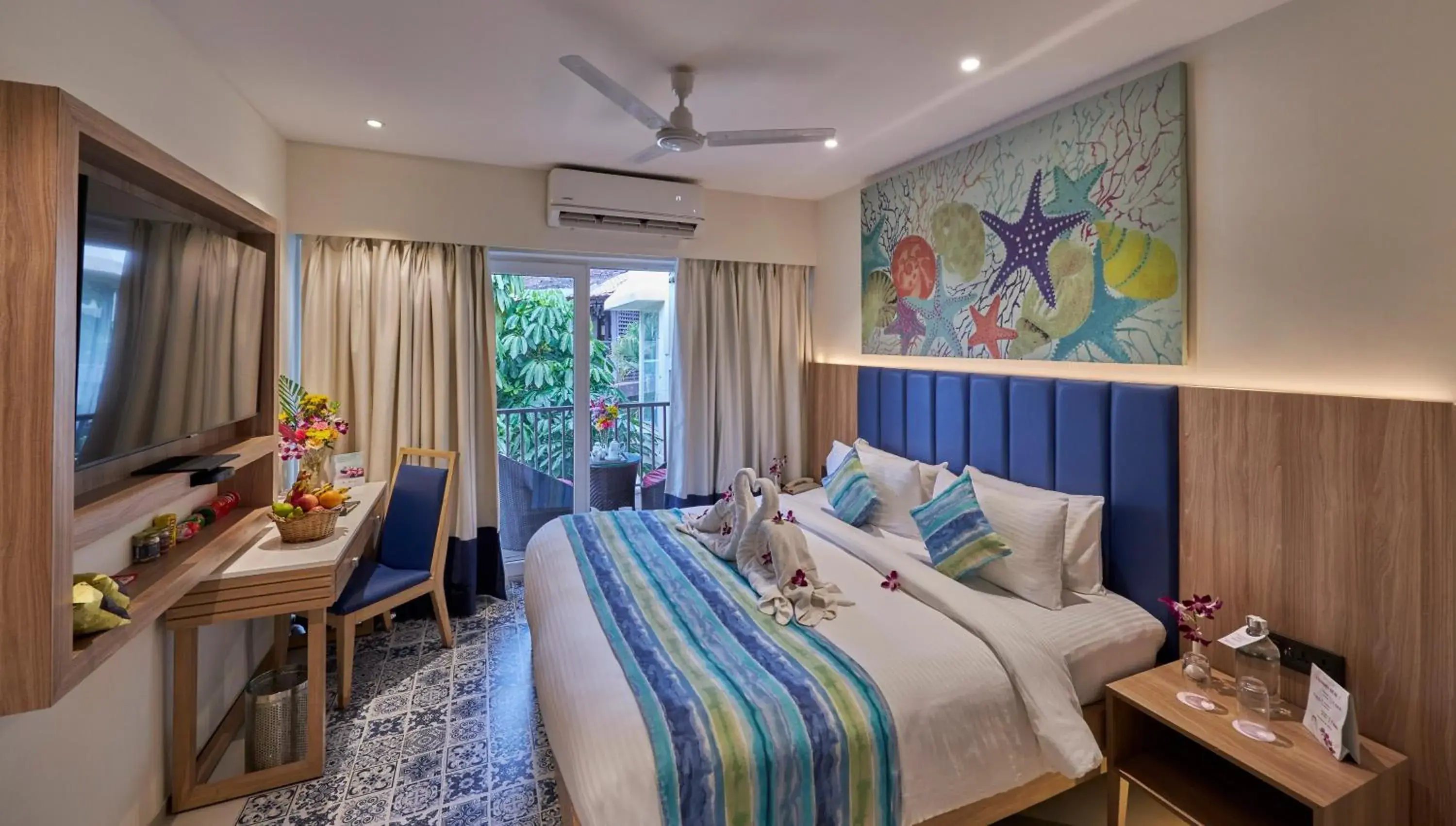 Bed in Royal Orchid Beach Resort & Spa, Utorda Beach Goa