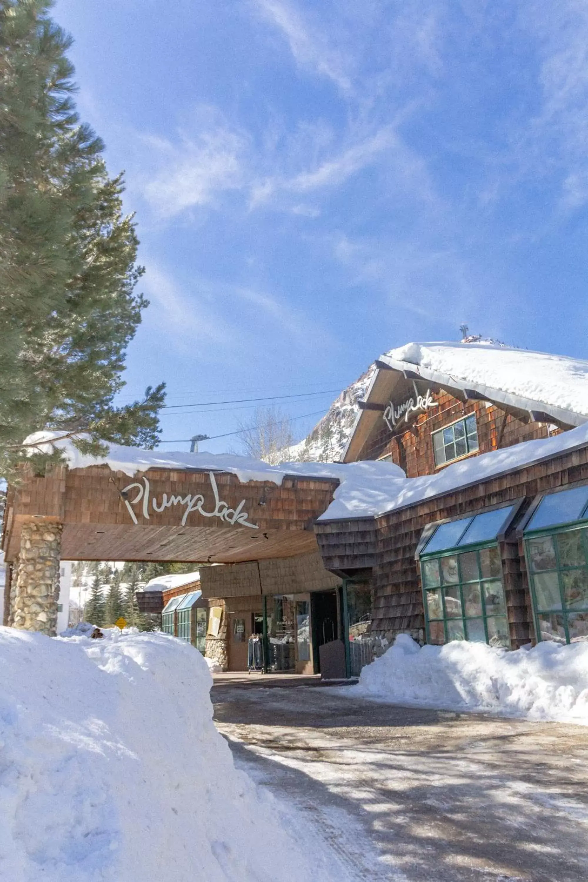 Property building, Winter in PlumpJack Inn