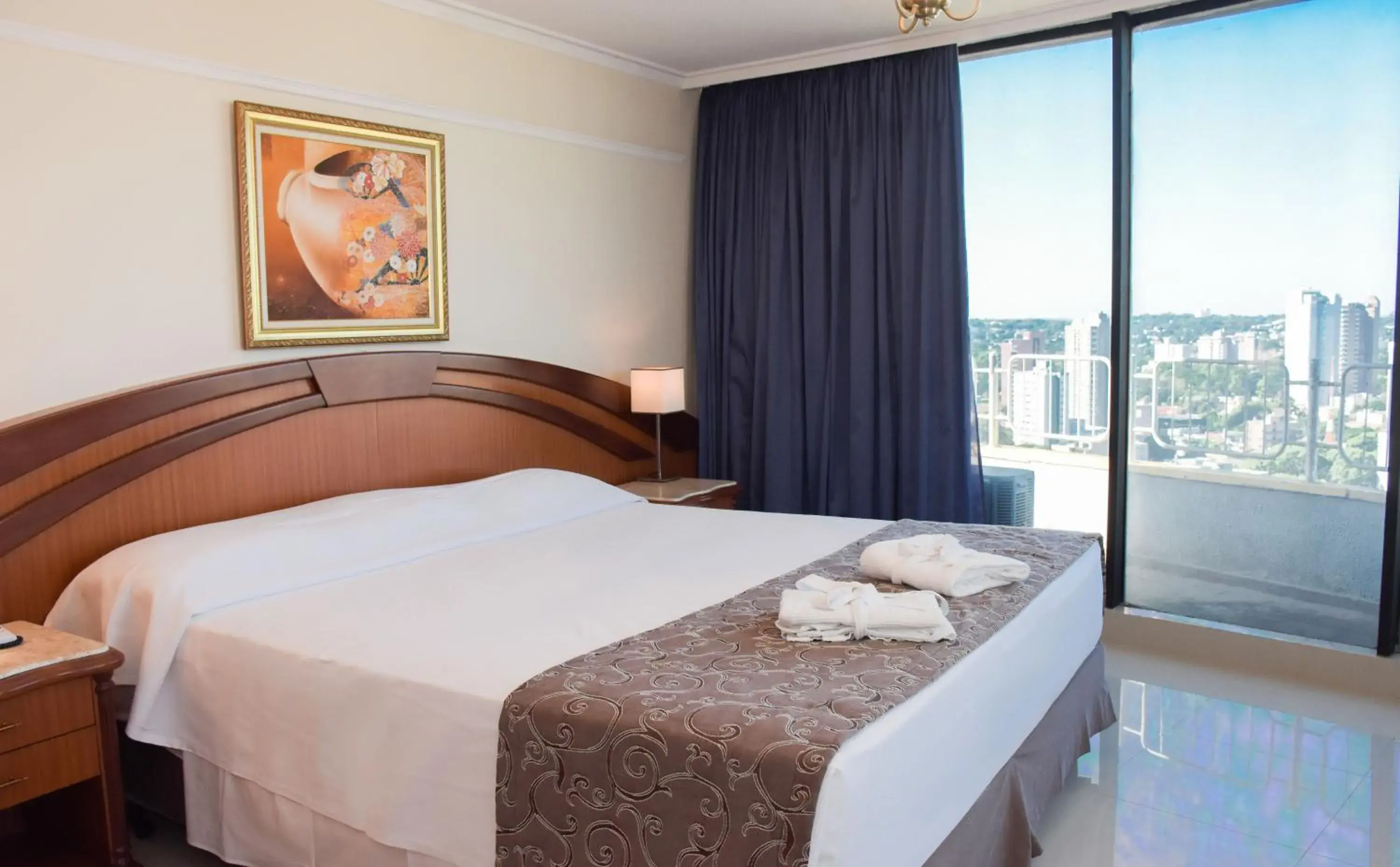 Bedroom, Bed in Golden Park Internacional Foz & Convenções