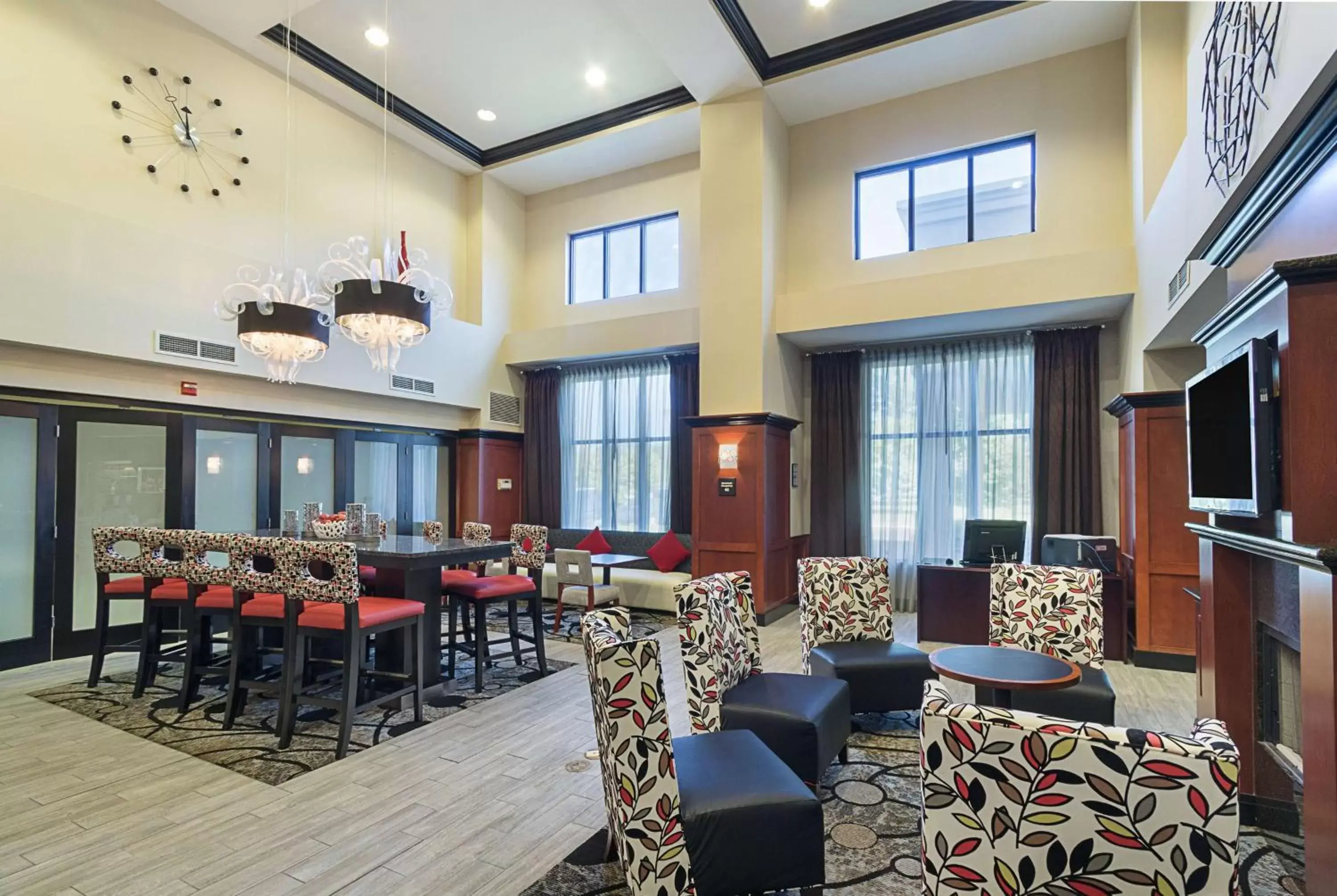 Lobby or reception, Restaurant/Places to Eat in Hampton Inn and Suites Indianapolis/Brownsburg