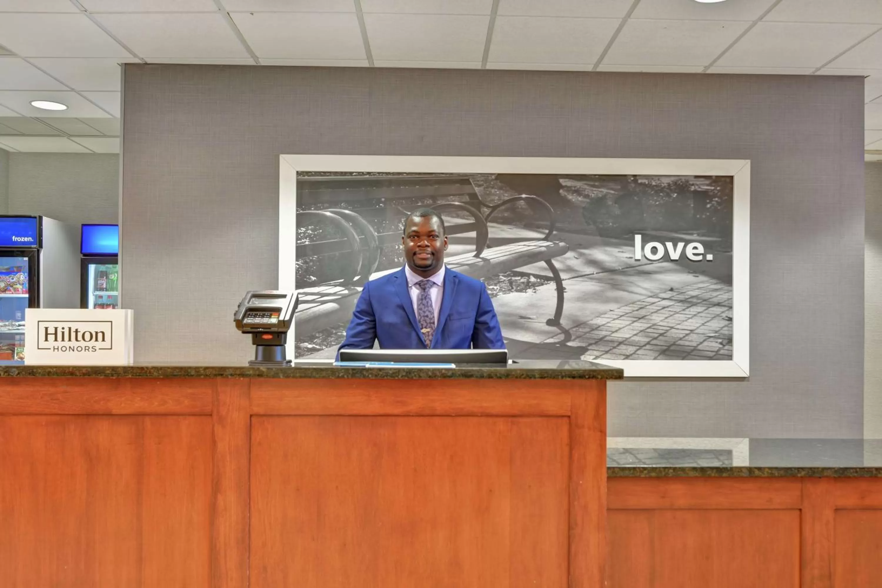 Lobby or reception in Hampton Inn & Suites Newark-Harrison-Riverwalk