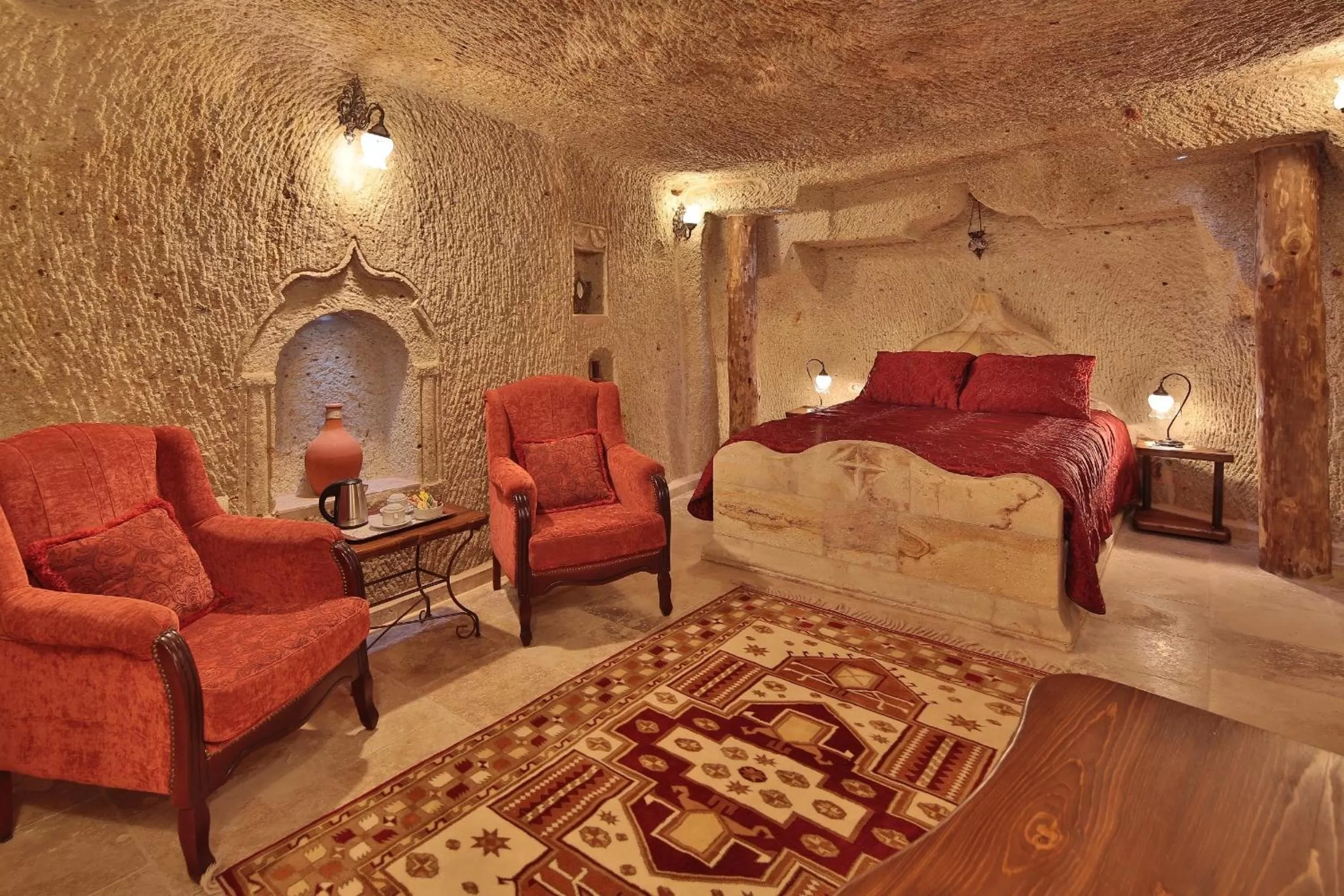 Bed in Vista Cave Hotel