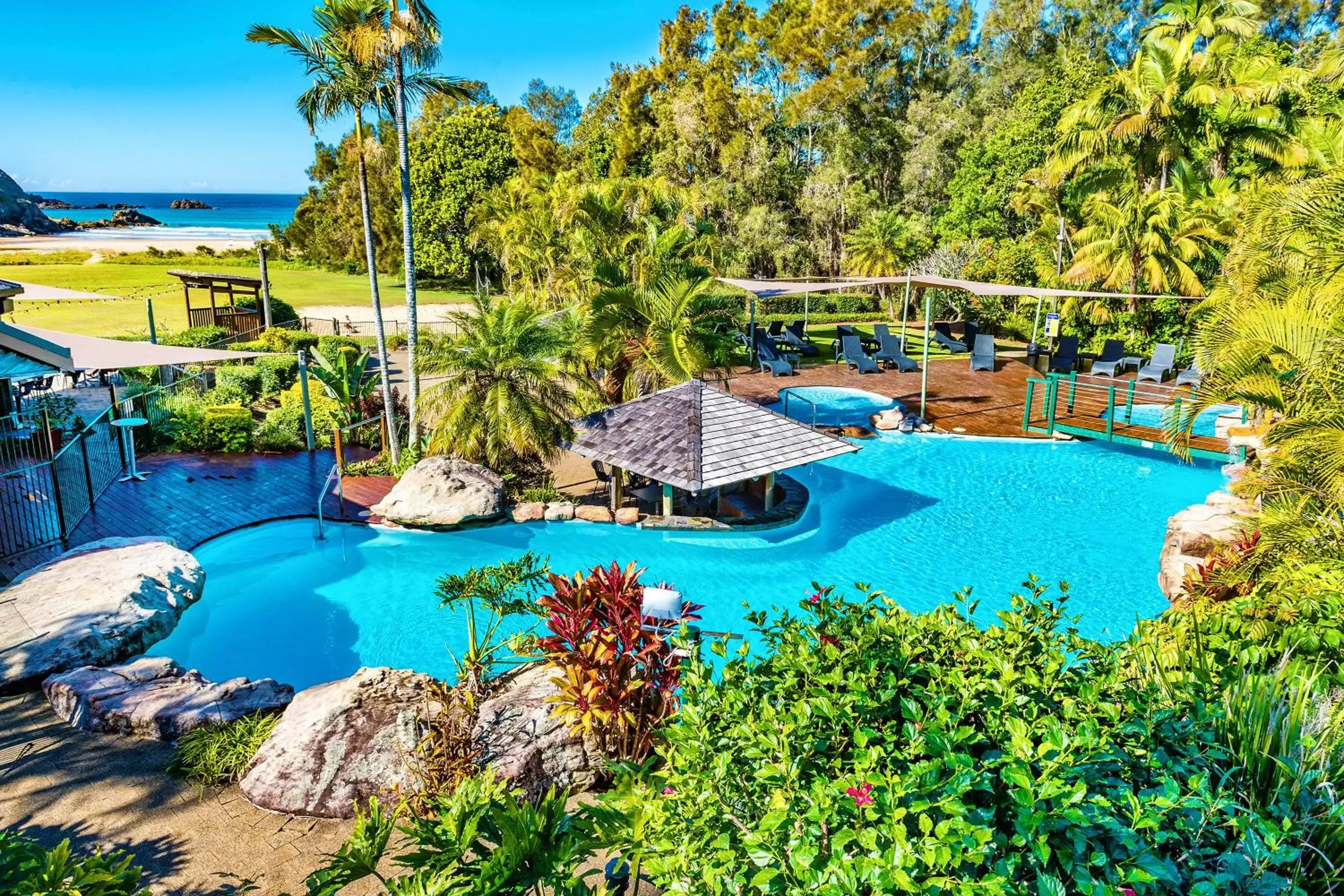 Swimming pool, Pool View in BreakFree Aanuka Beach Resort
