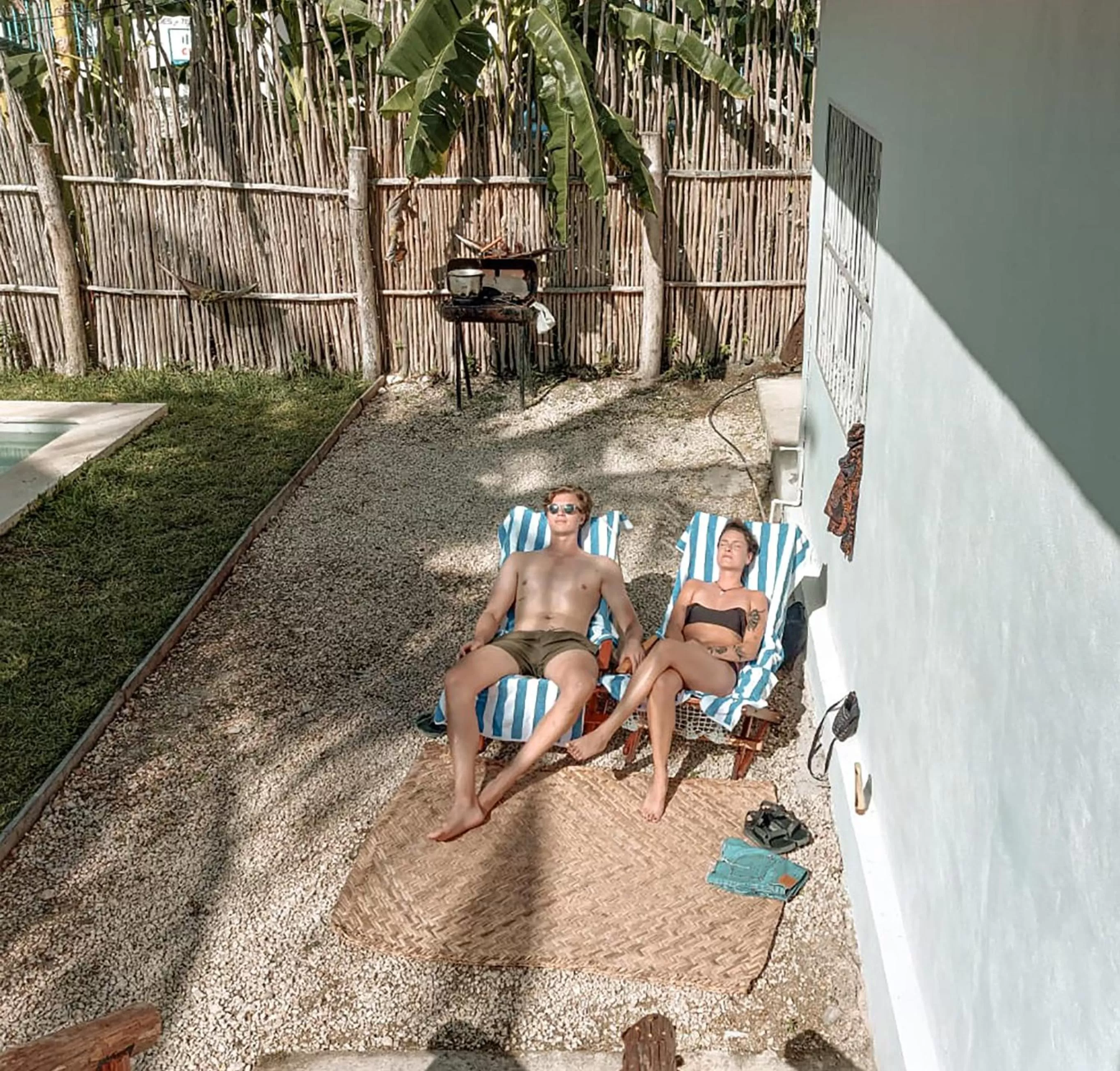 sunbed in Hotel Xa´an Bacalar