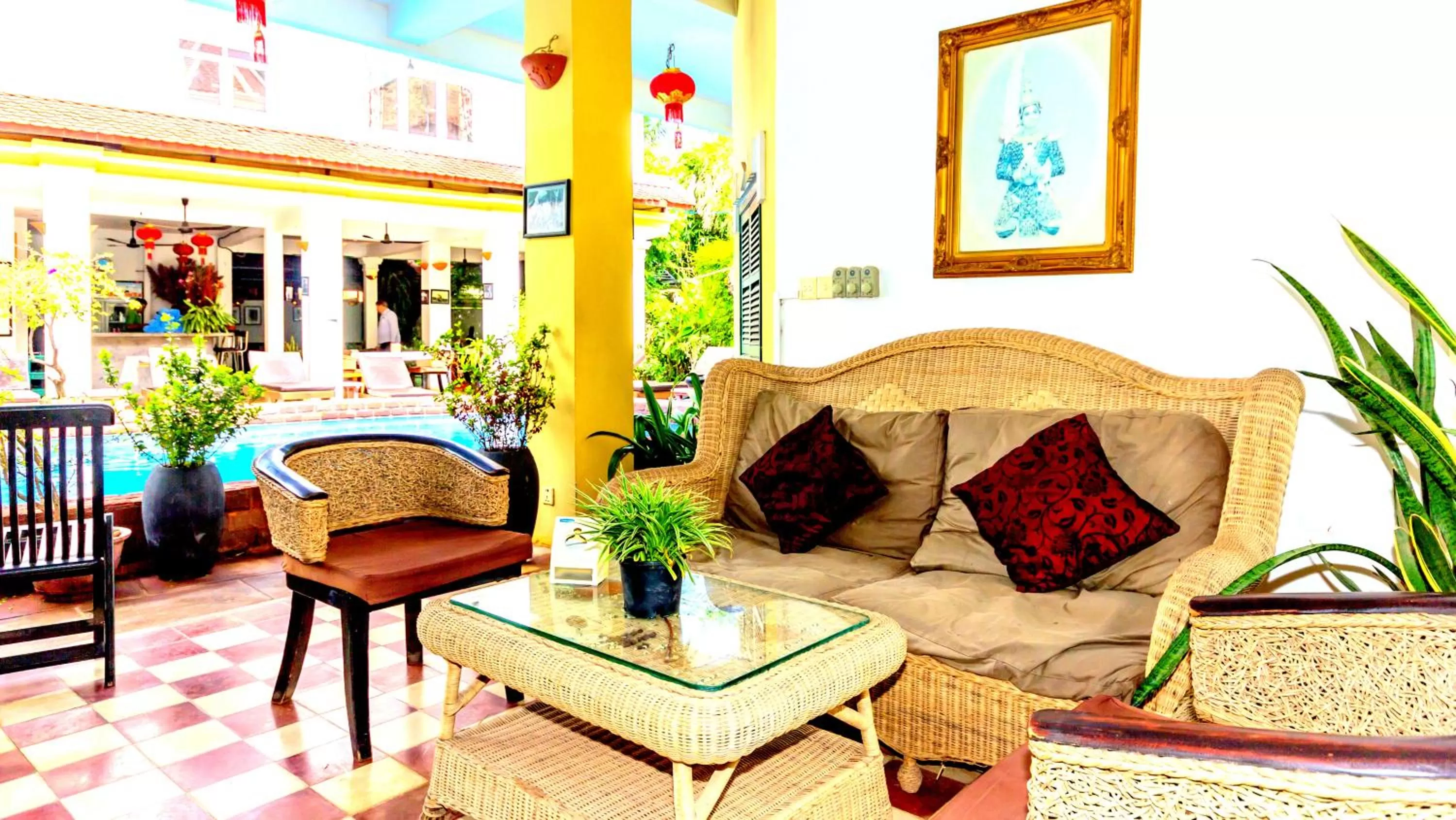 Seating area in Villa Wat Damnak