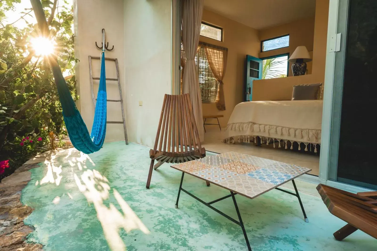 Patio, Seating Area in Casa Mia El Cuyo Eco Beach Boutique Hotel