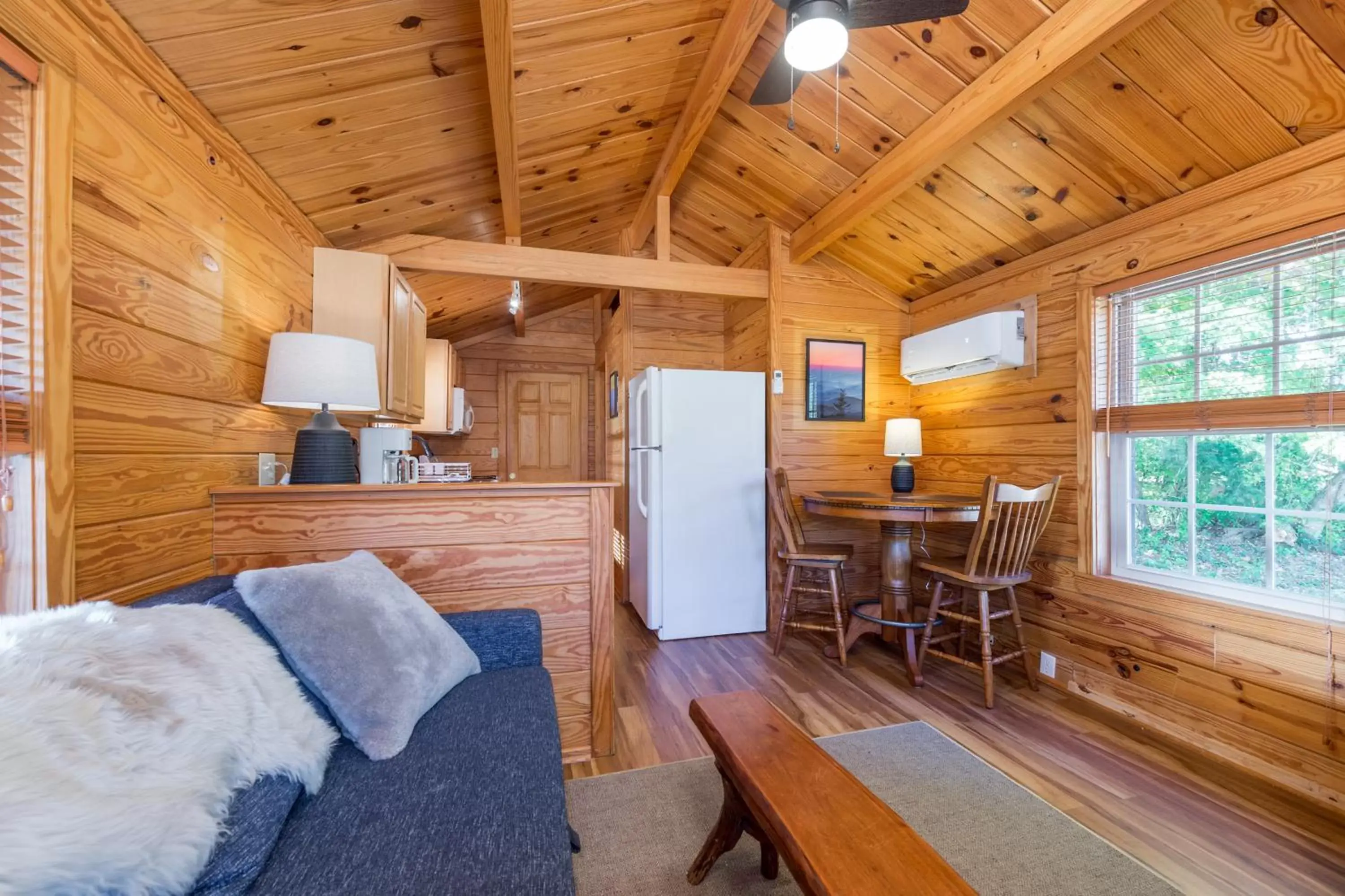 Seating Area in Asheville River Cabins