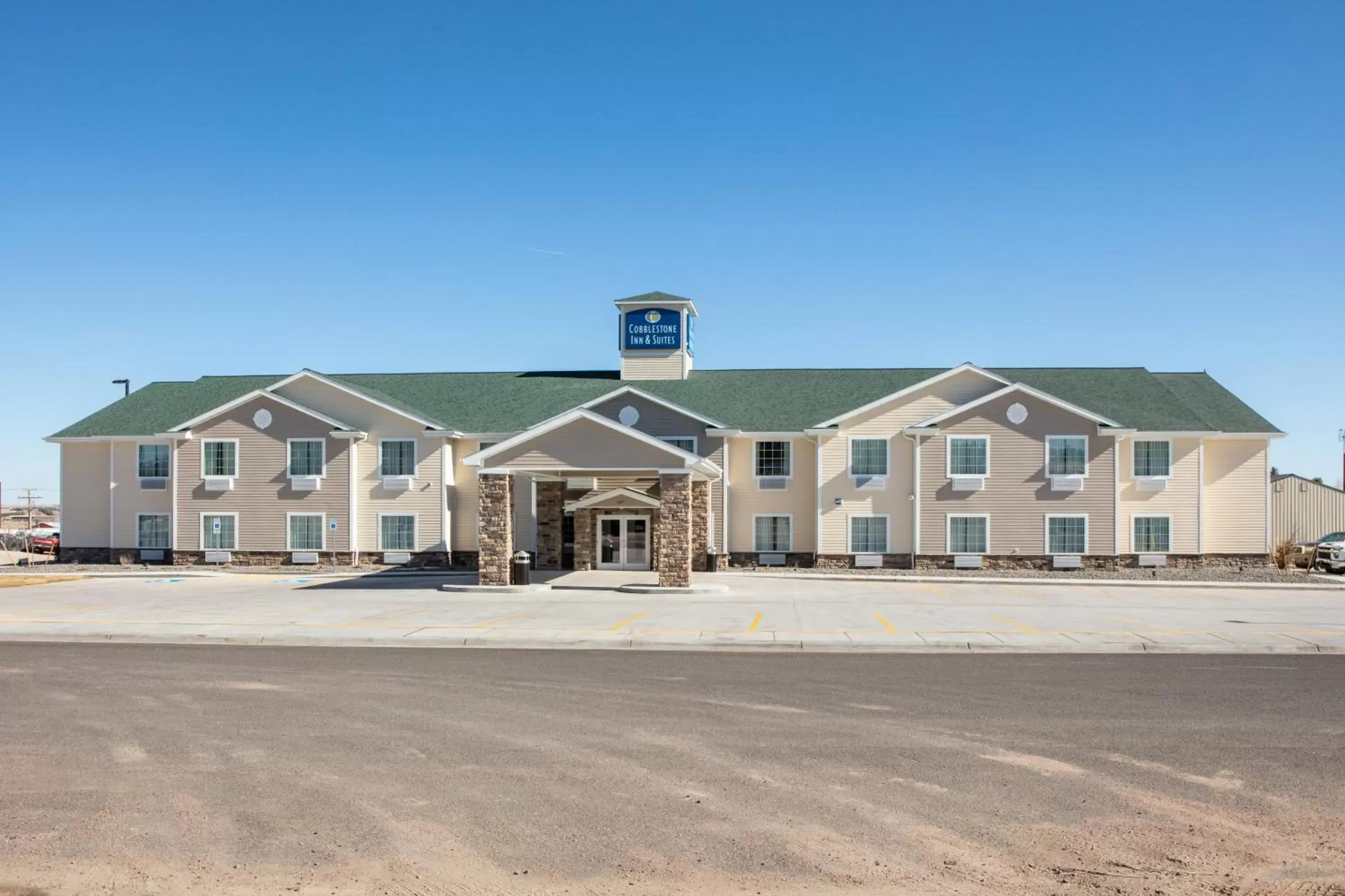 Facade/entrance, Property Building in Cobblestone Inn & Suites - Pine Bluffs