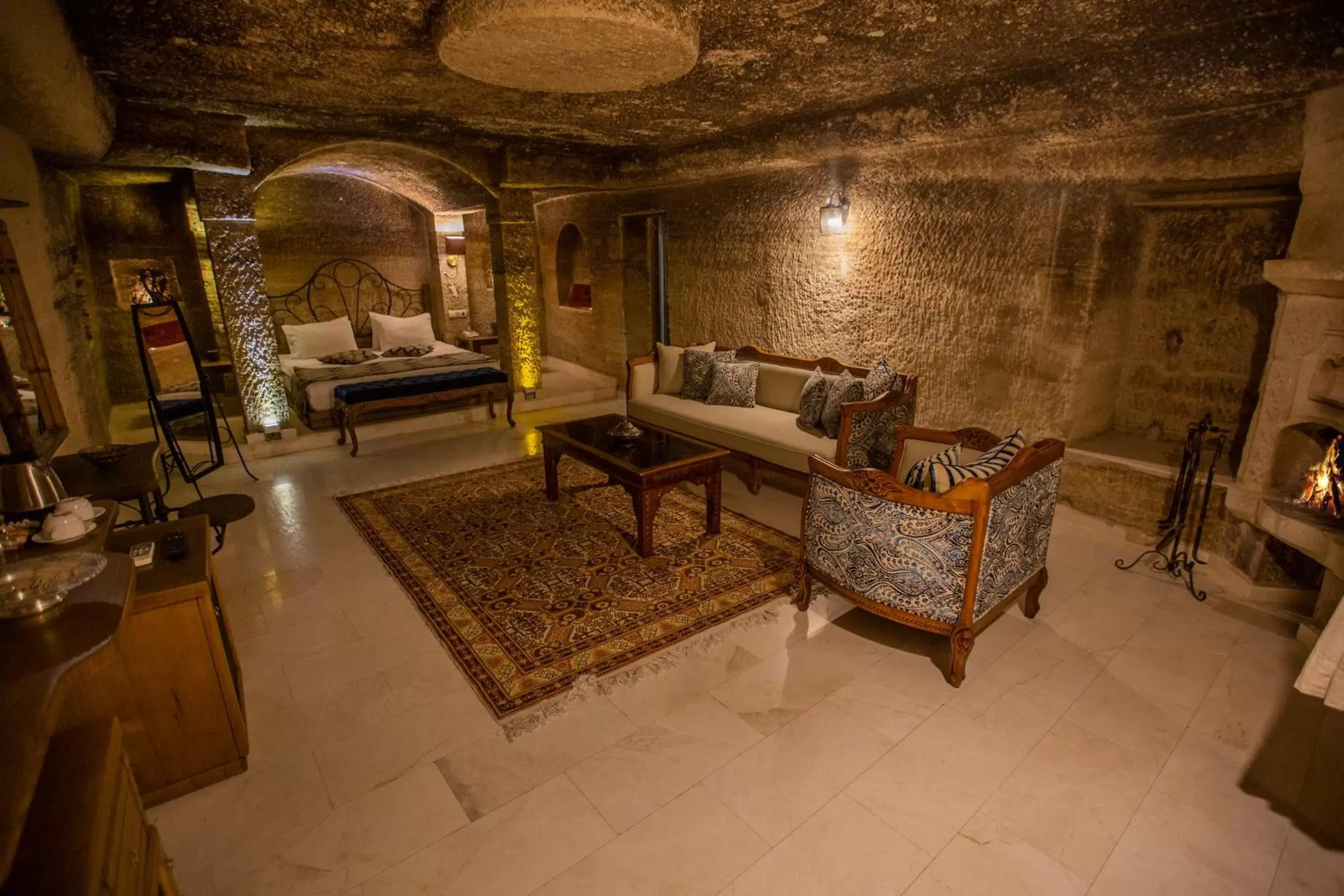 Seating Area in Divan Cave House