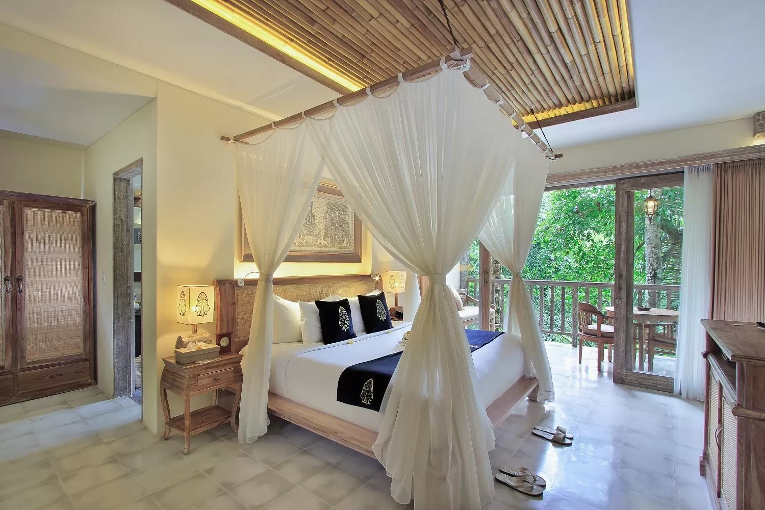 Bedroom, Bed in The Kayon Resort