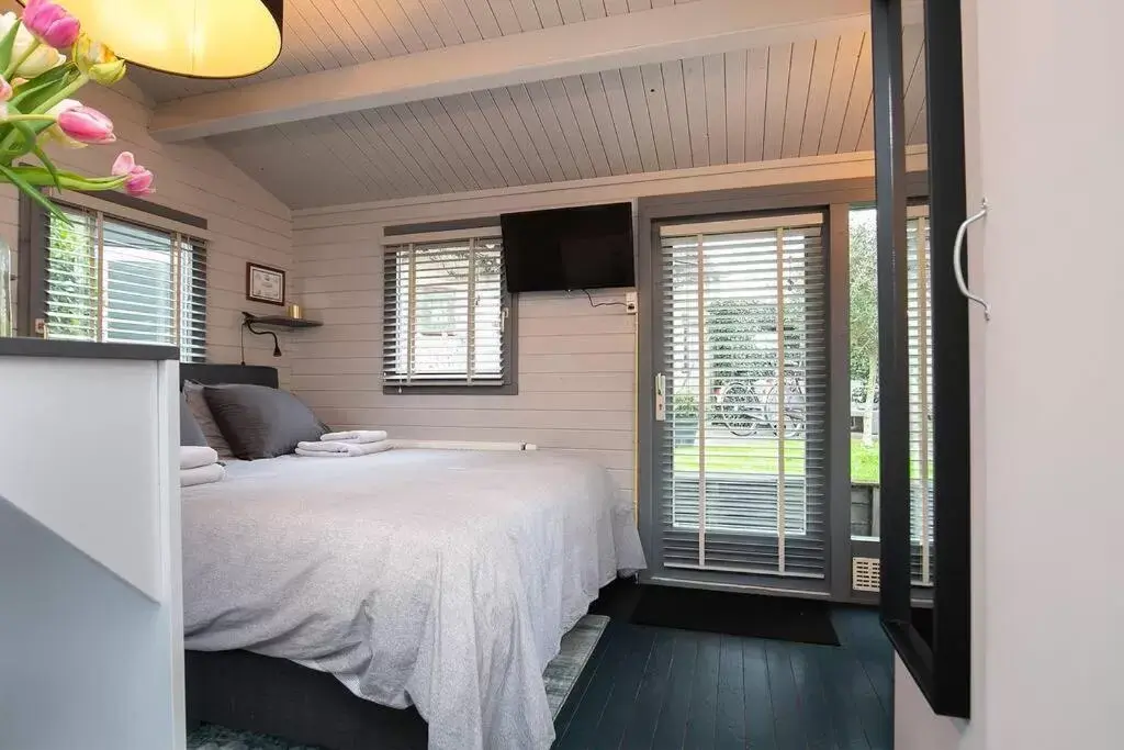 Bed in Tiny House Boatshed