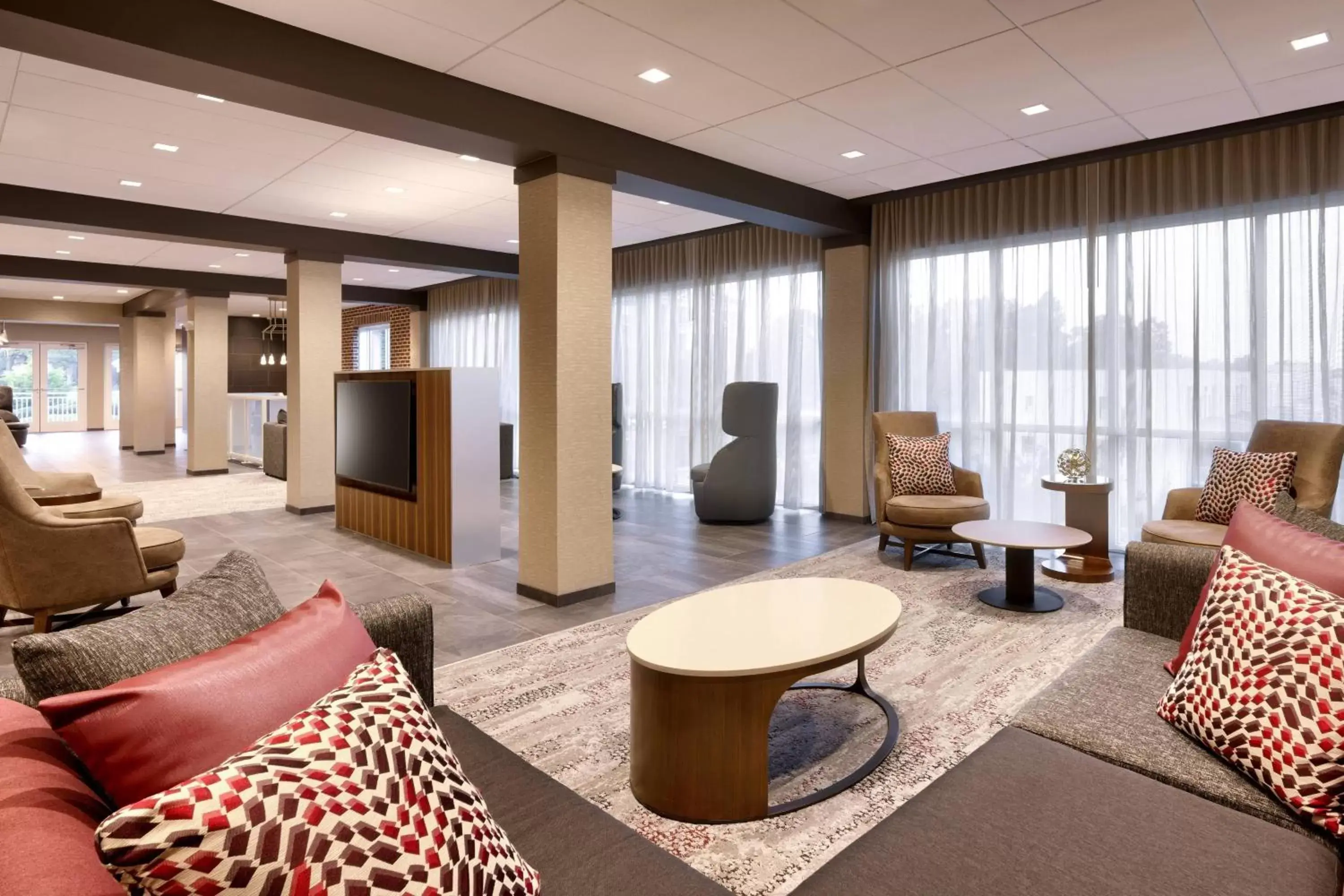 Lobby or reception, Lounge/Bar in Courtyard by Marriott Atlanta Duluth Downtown