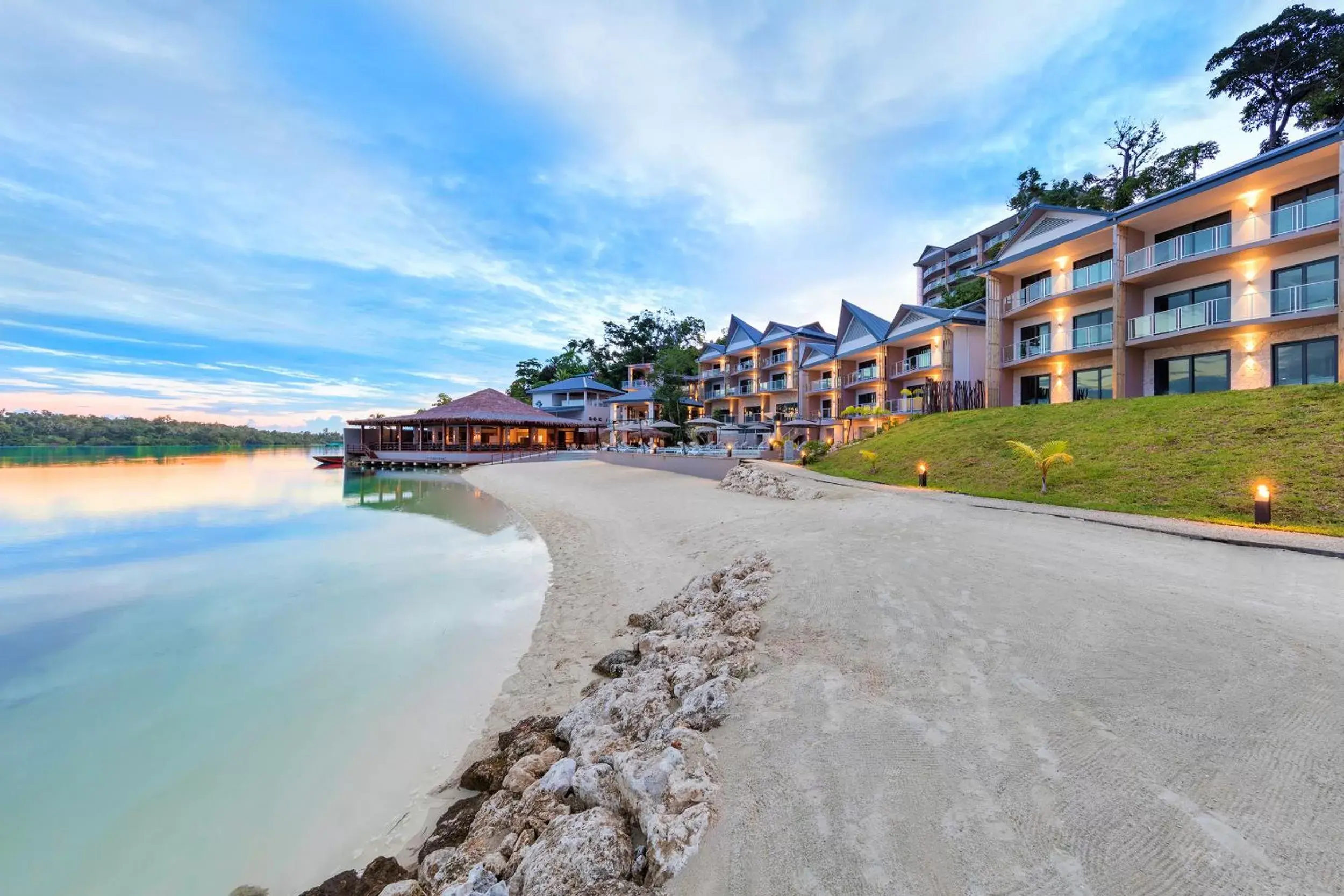 Facade/entrance, Beach in Ramada Resort by Wyndham Port Vila