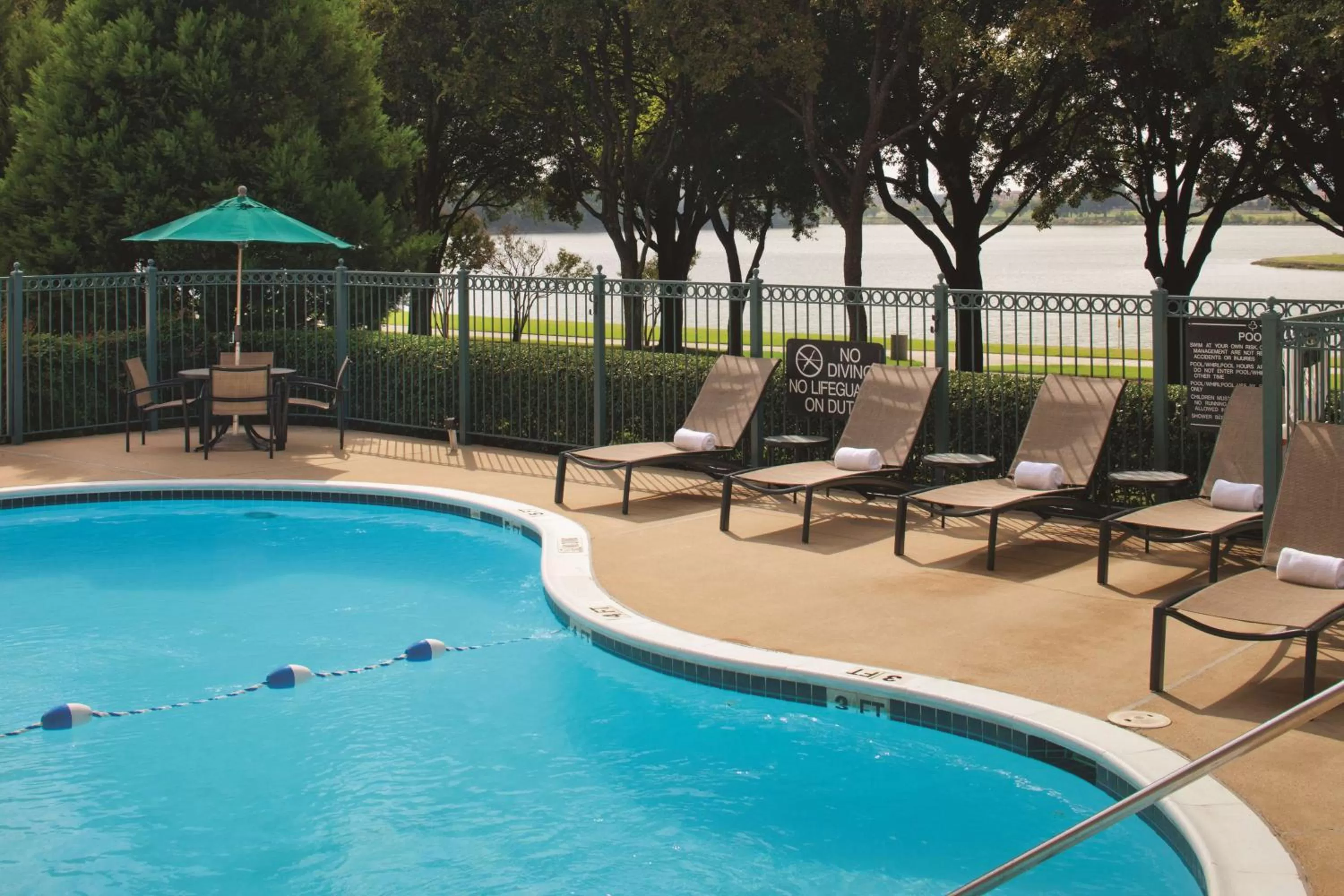 Pool view in DoubleTree by Hilton Dallas-Farmers Branch