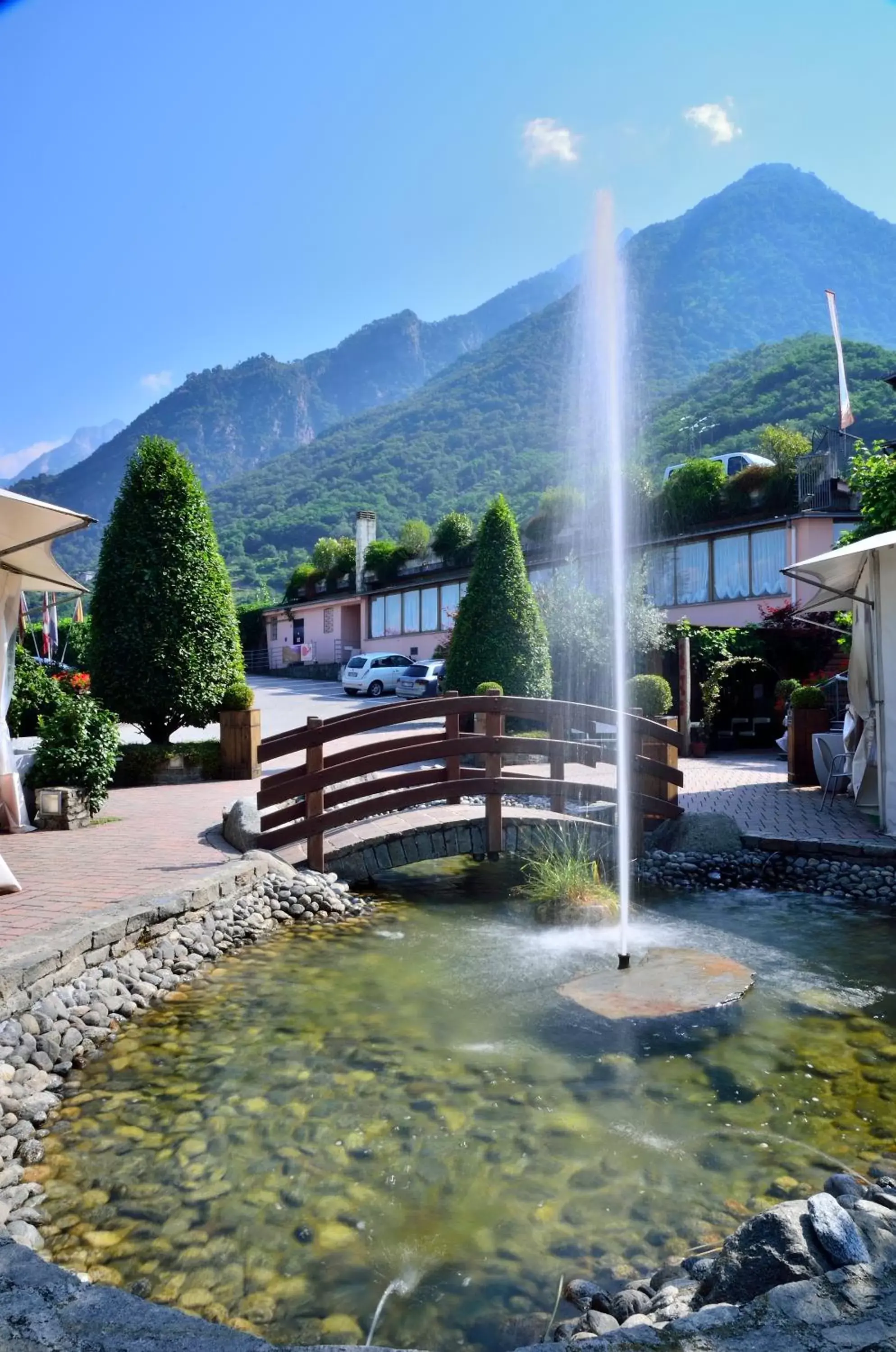 Open Air Bath, Mountain View in Hotel Saligari