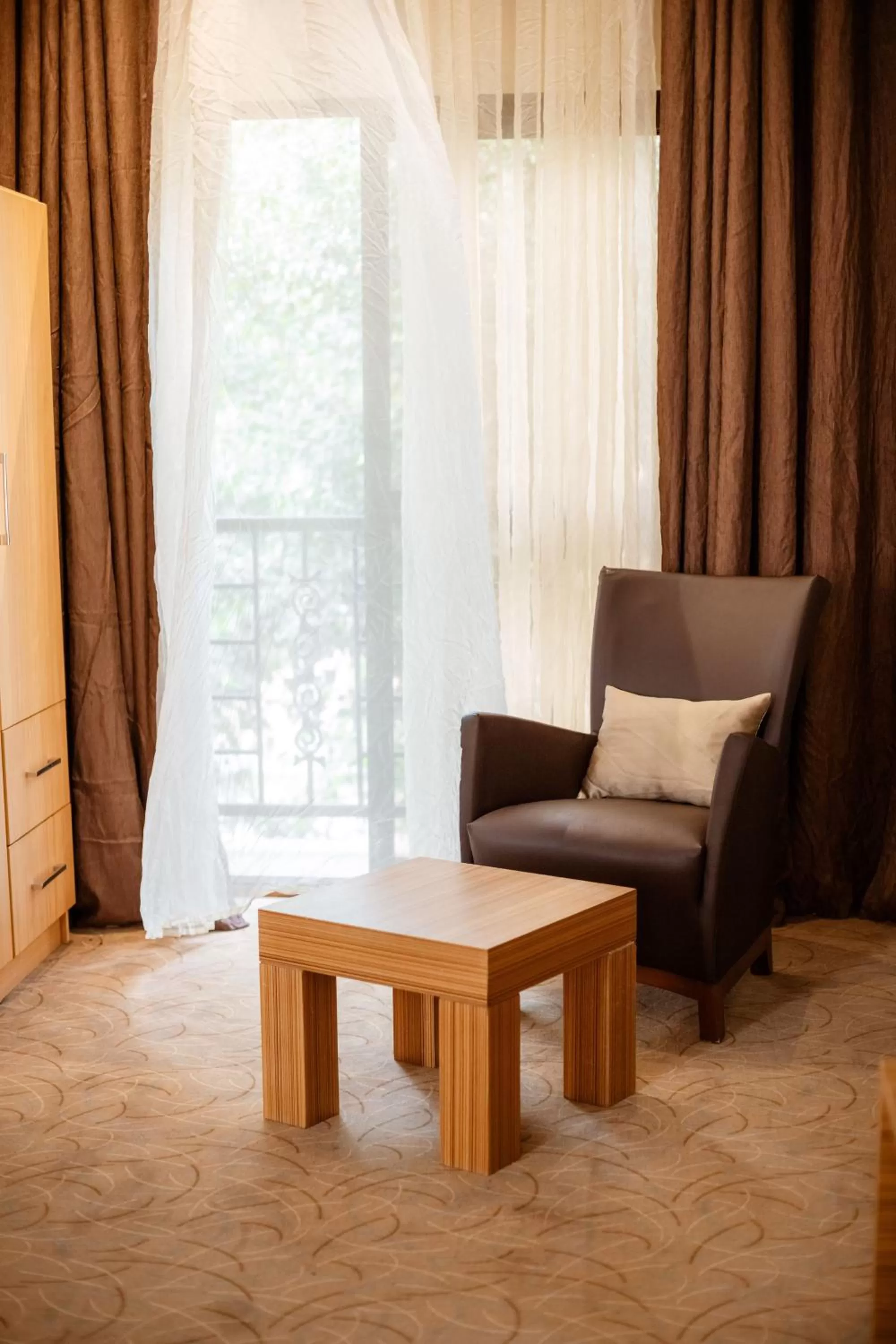 Seating area in Ndaru Luxury Suites