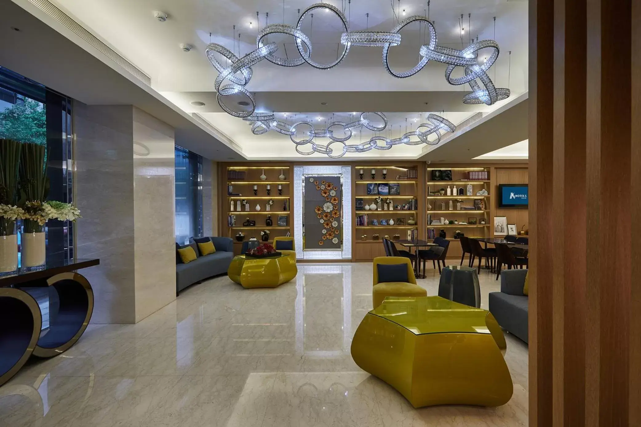 Communal lounge/ TV room, Lobby/Reception in K Hotel Tianjin