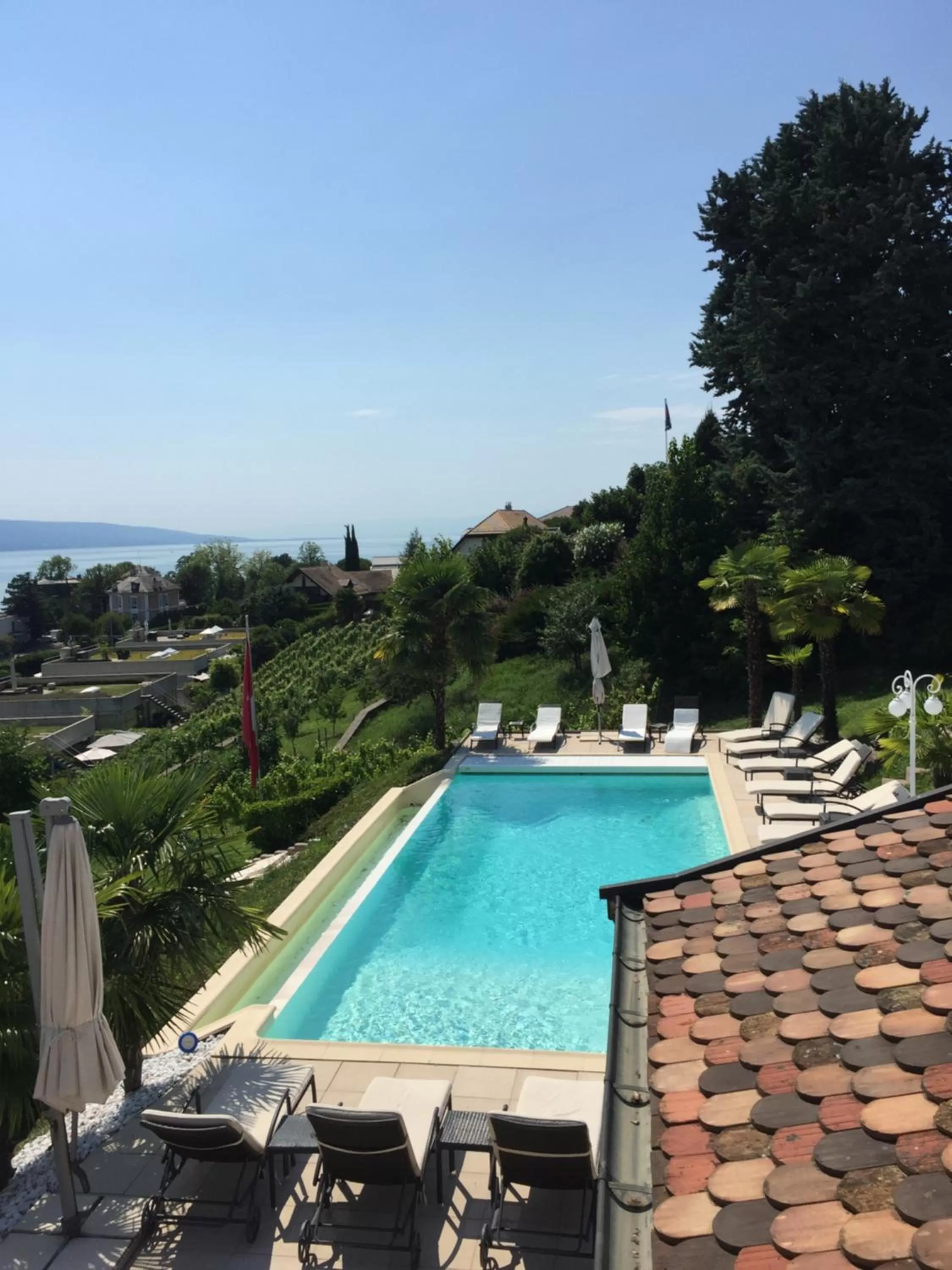 Garden view, Pool View in B&B Corseaux Beach & Riviera Beach