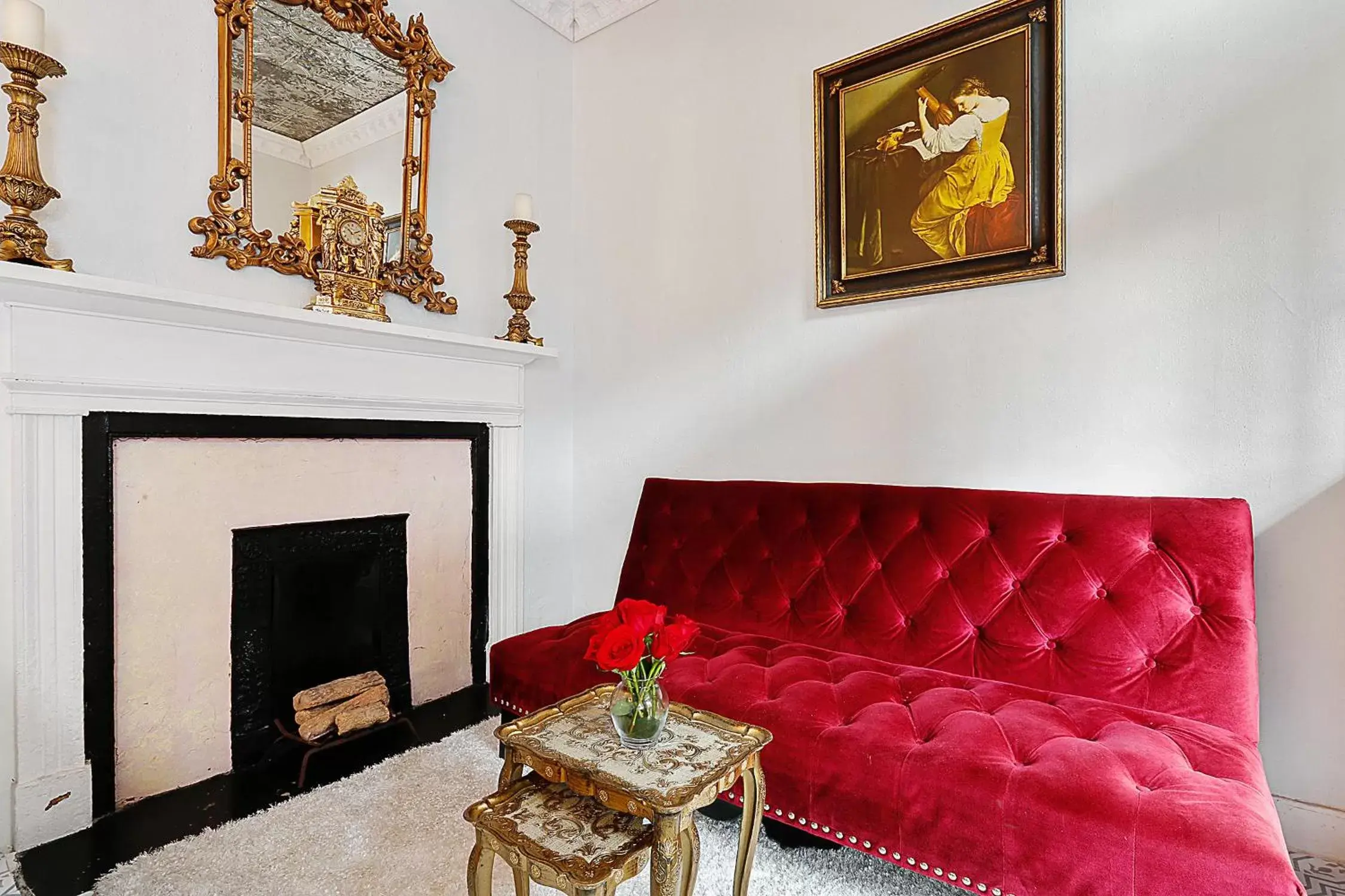 Living room, Seating Area in French Quarter Mansion