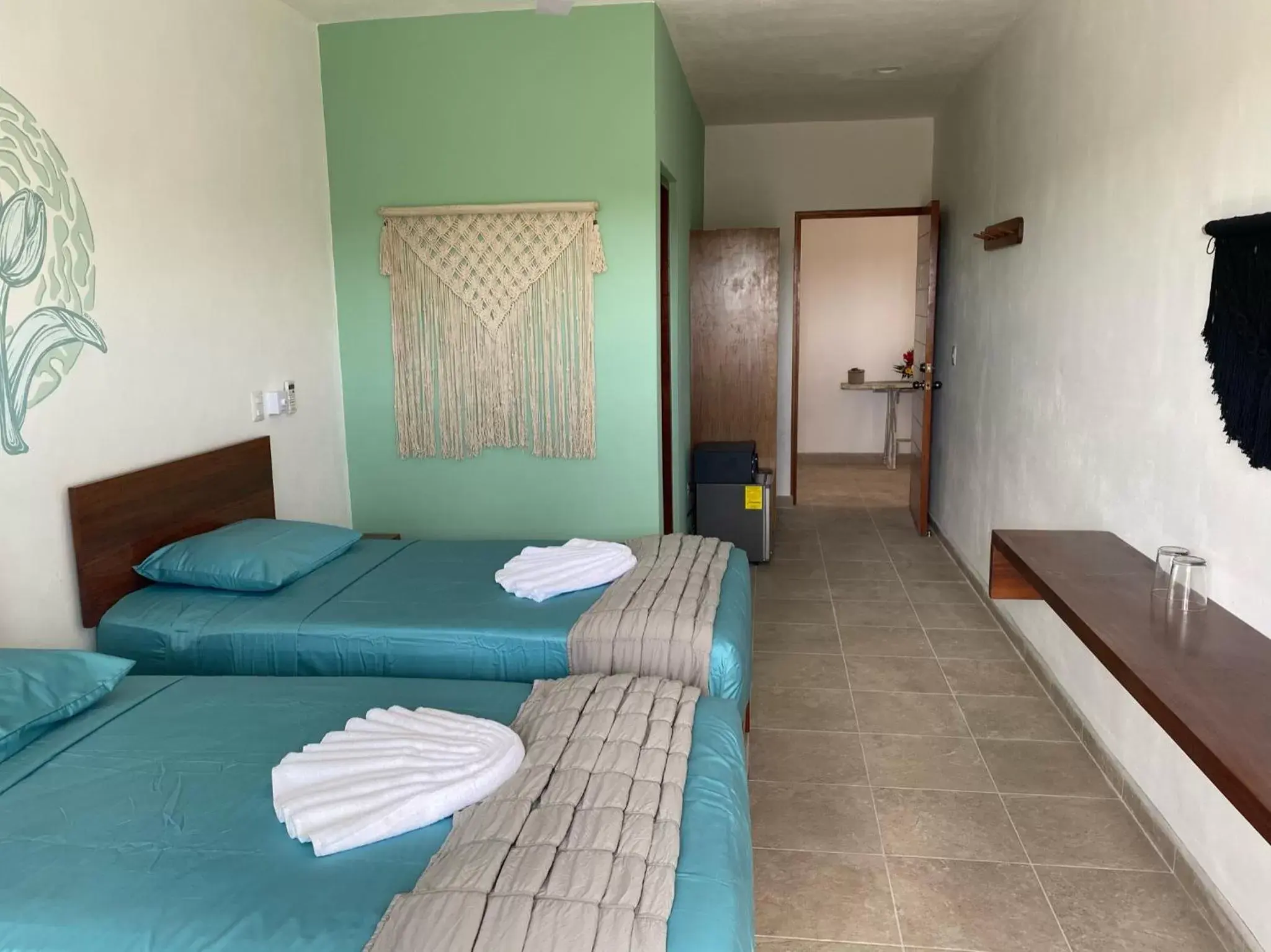 Bed in Caliza Tulum Hotel
