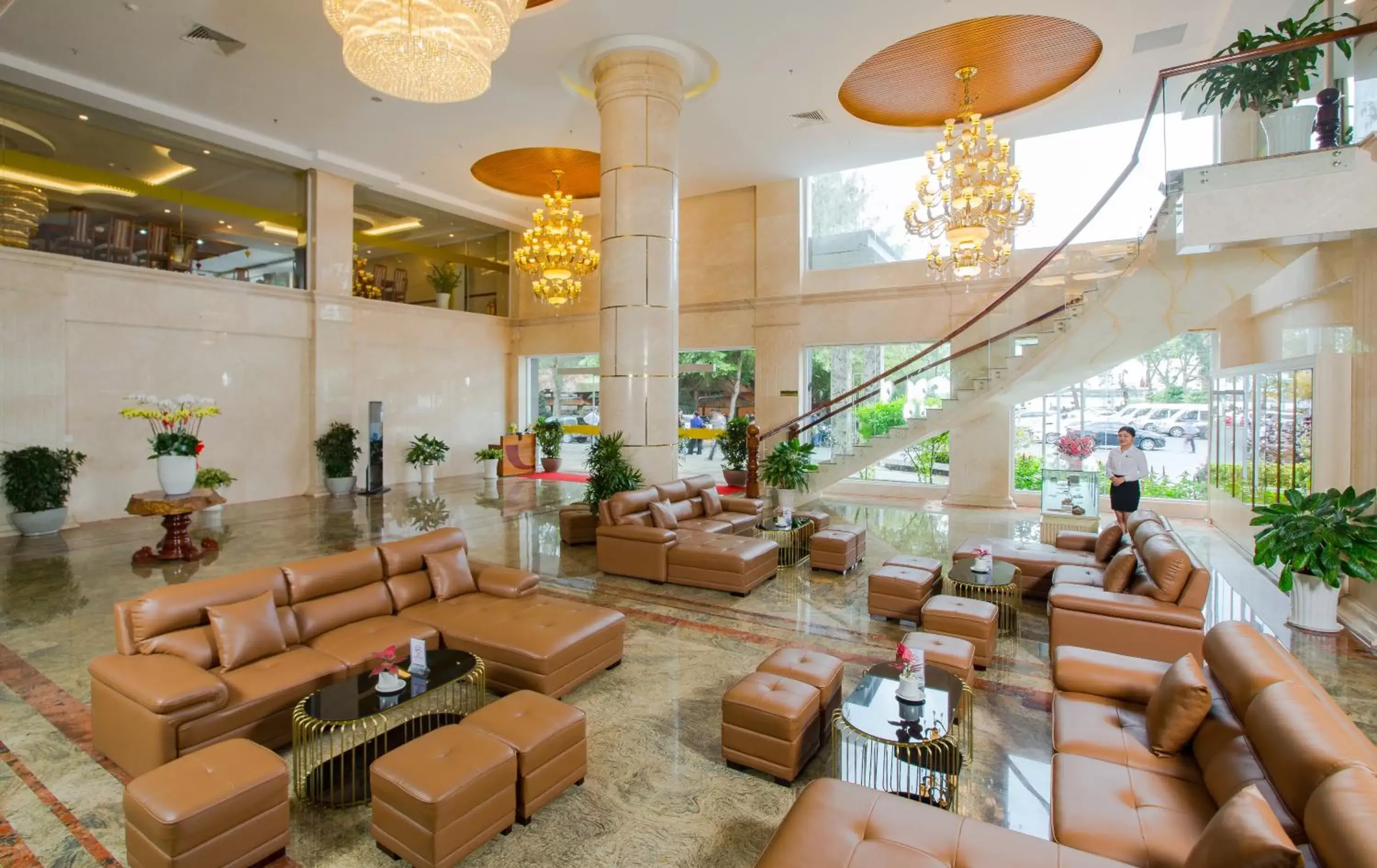 Seating area, Lobby/Reception in Van Phat Riverside Hotel